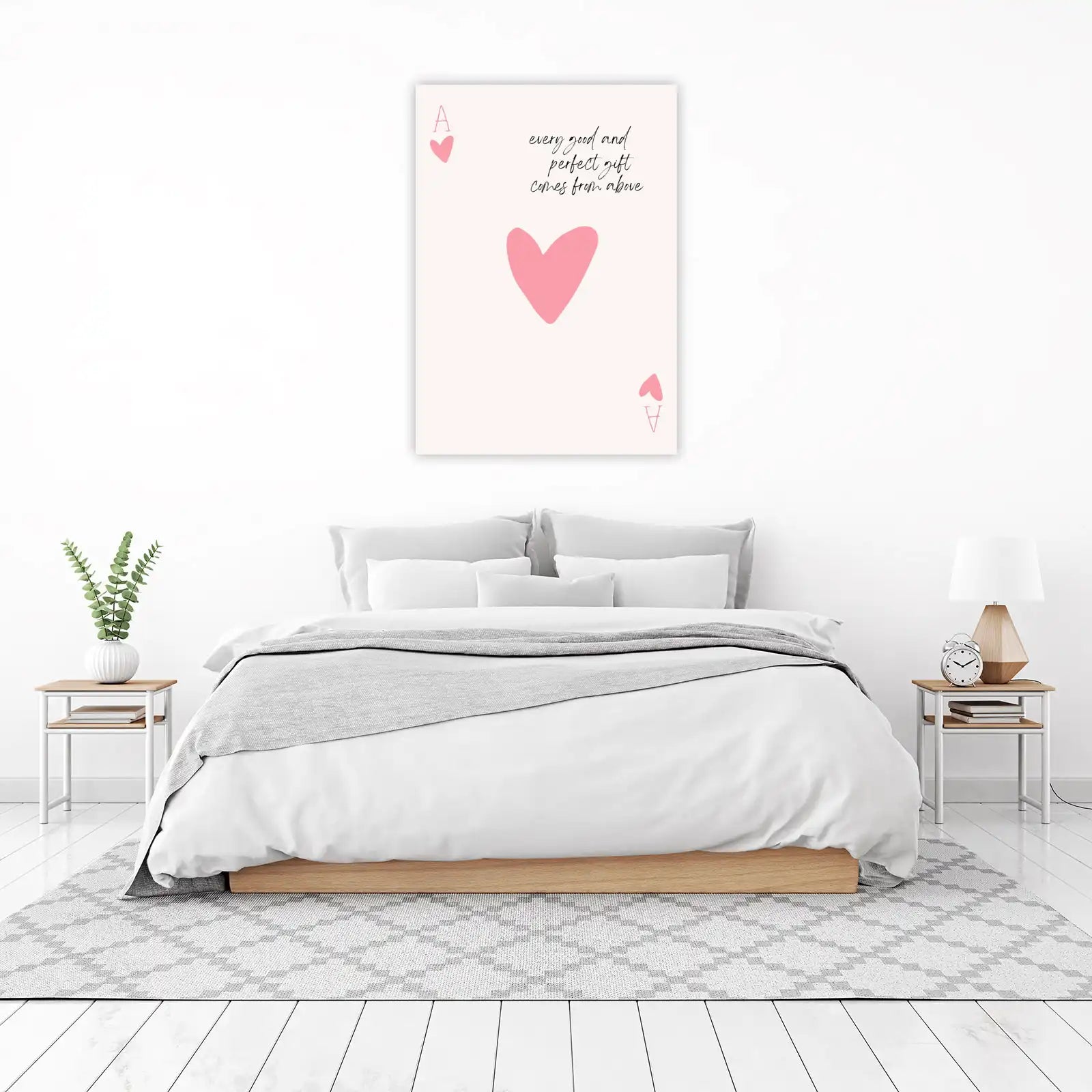 Inspirational 'Ace of Hearts' Scripture Wall Art