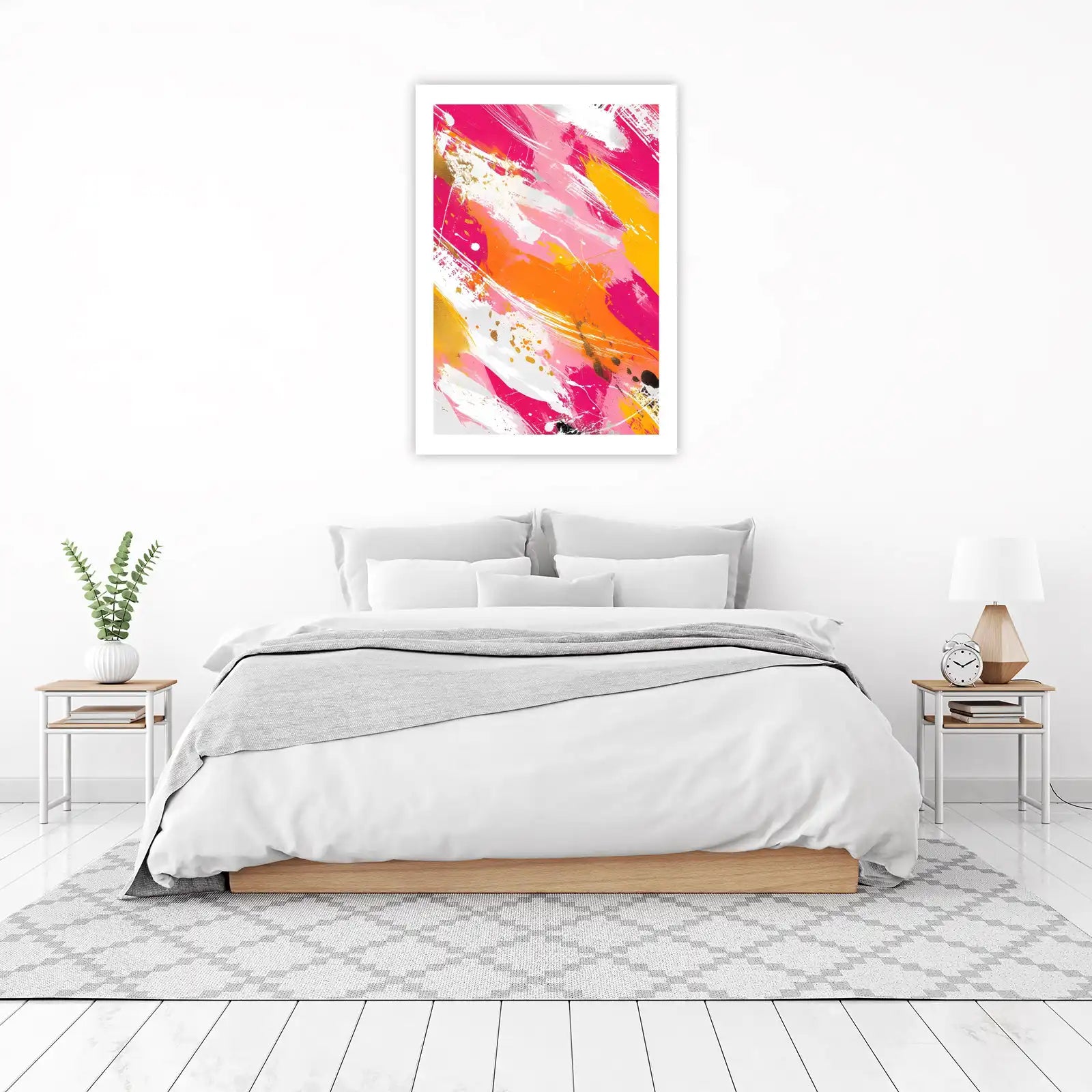 Vibrant Abstract Splash Gold Wall Art