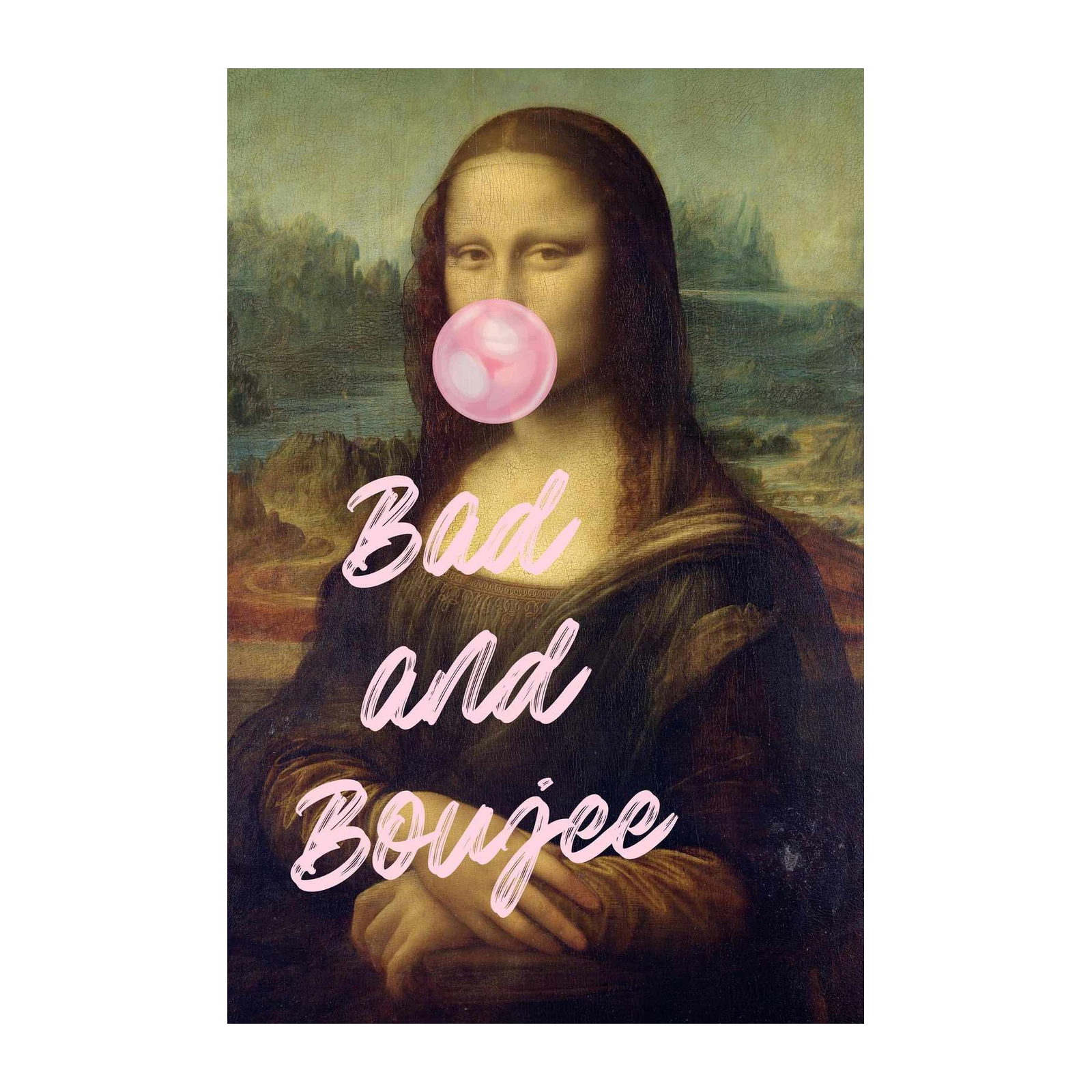 Mona Lisa Bubblegum Bad & Boujee Wall Art