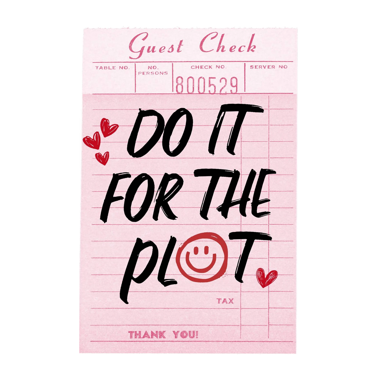 Do It For The Plot Aesthetic Guest Check Wall Art