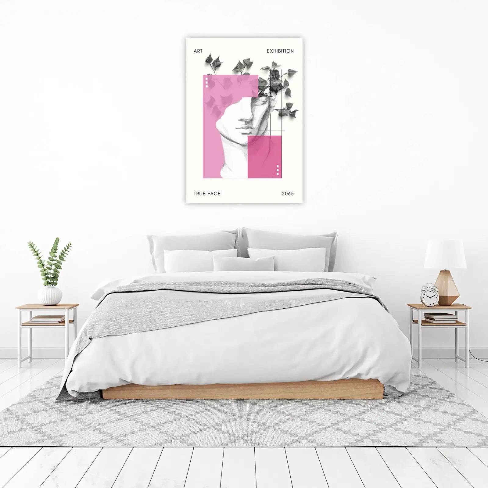 Modern Abstract Sculpture Pink Pop Art Wall Art