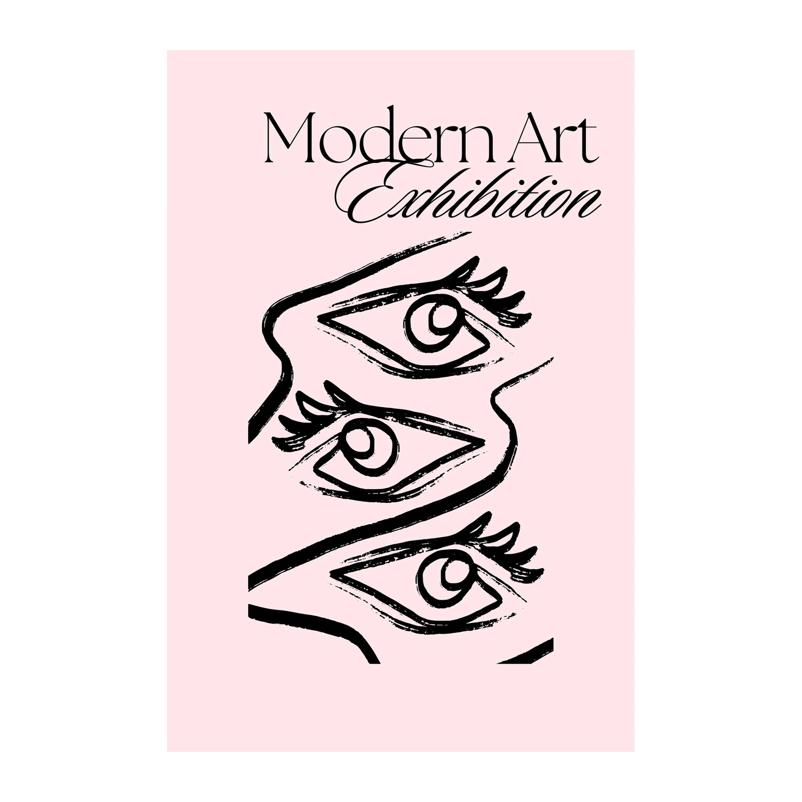 Abstract Face Line Art Wall Art