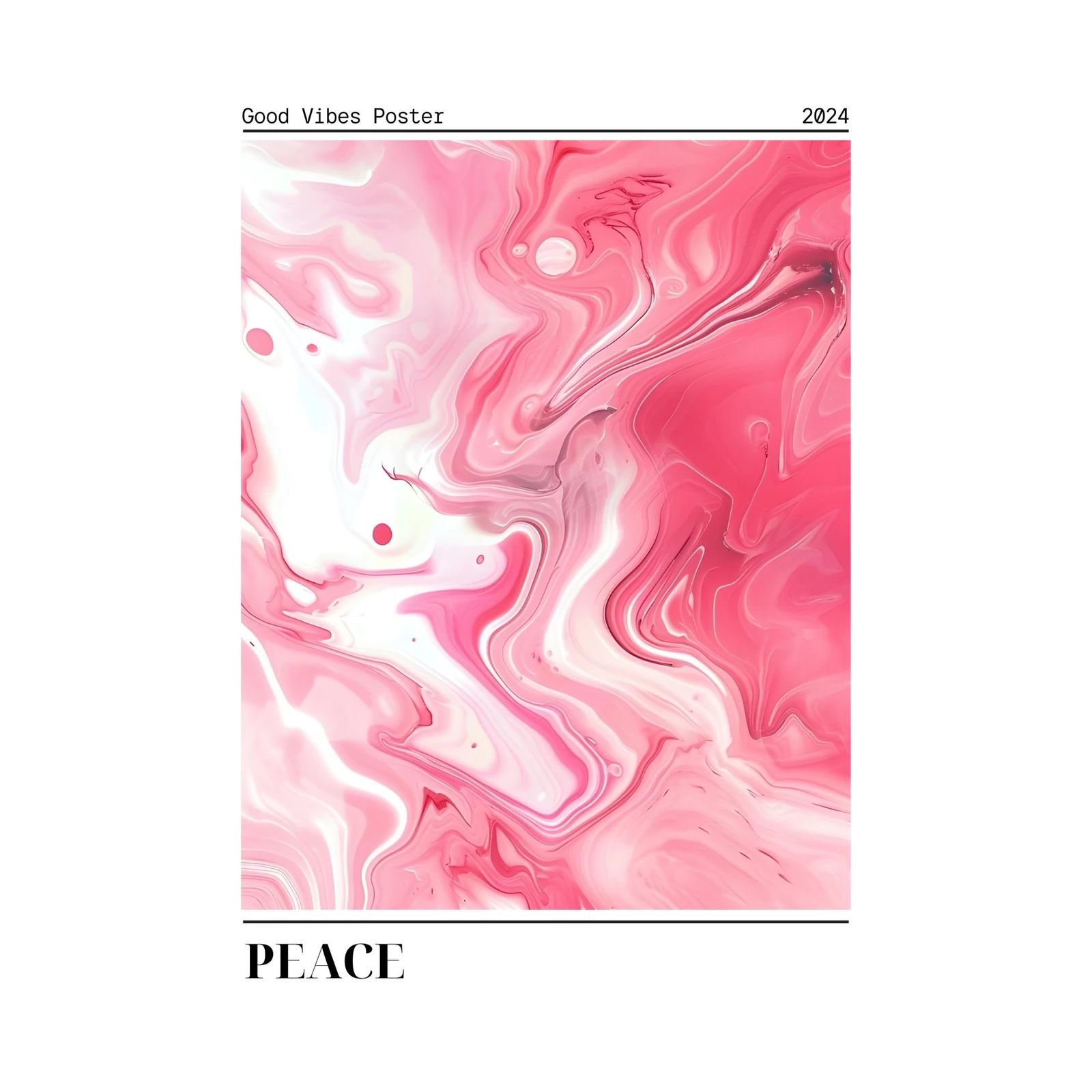 Pink Marbling Dreamcatcher Wall Art
