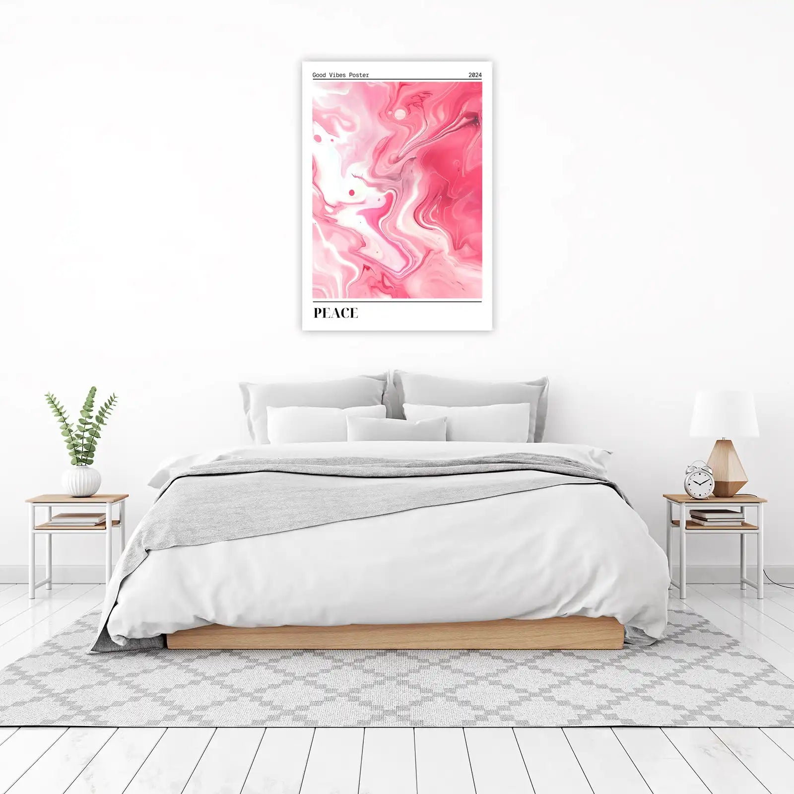 Pink Marbling Dreamcatcher Wall Art