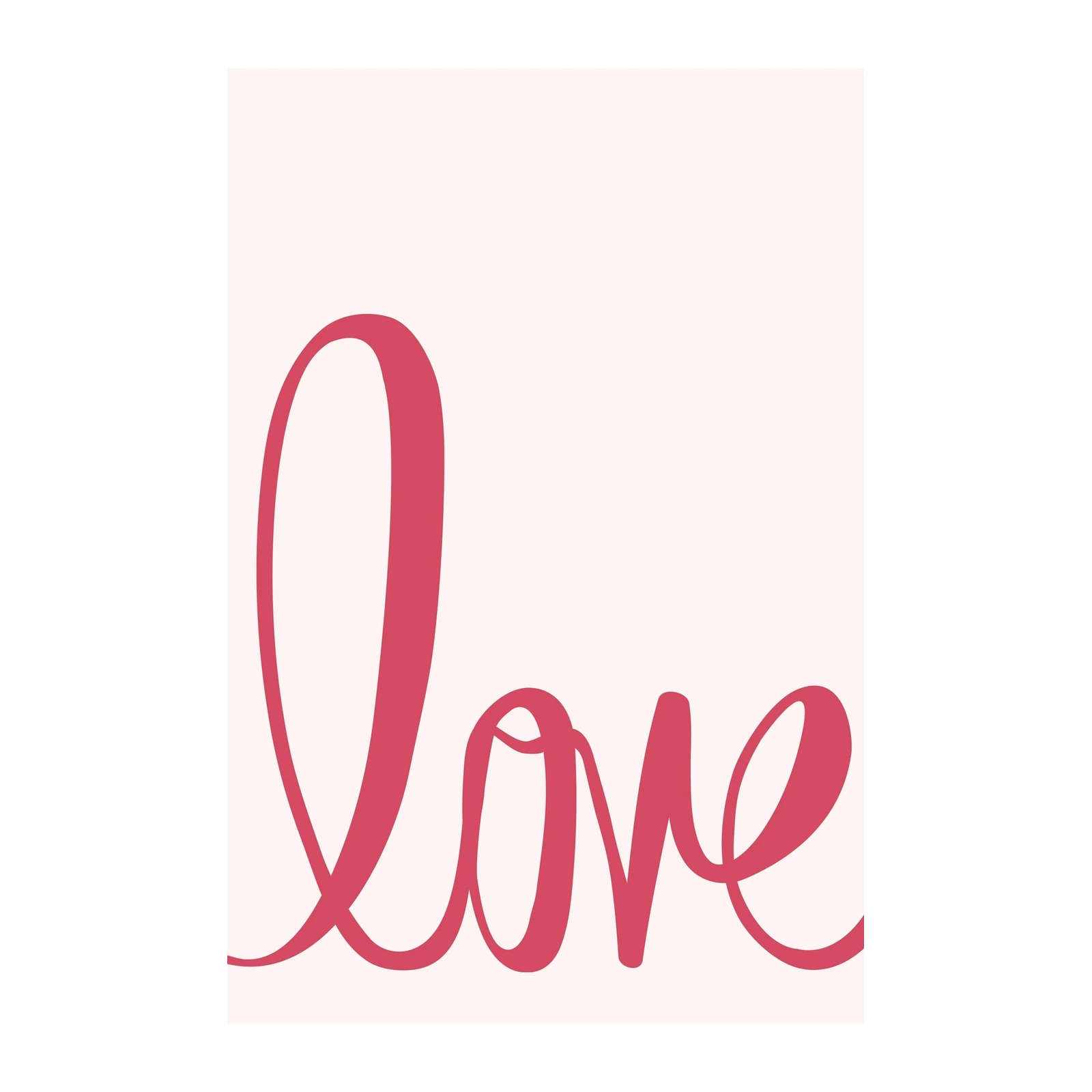 Elegant Script 'Love' Wall Art for Cozy Spaces