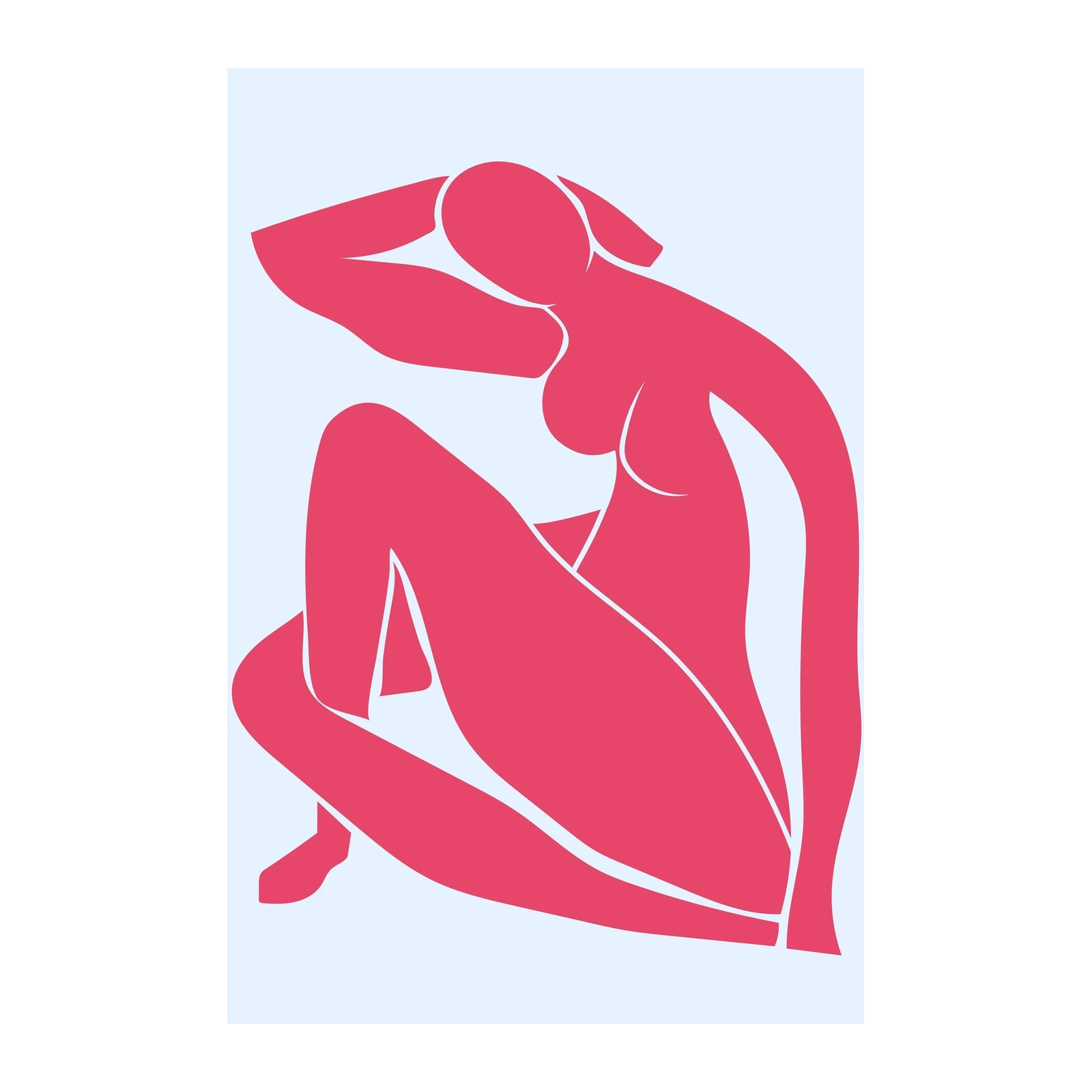 Pink Figure Matisse Style Wall Art