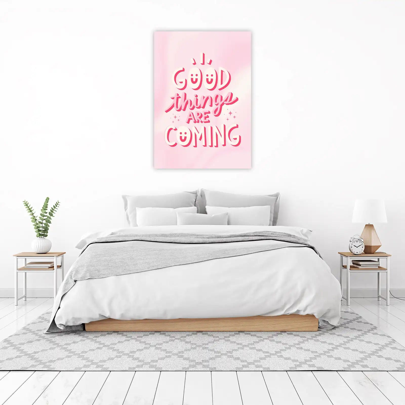 Good Things Are Coming Retro Smile Wall Art