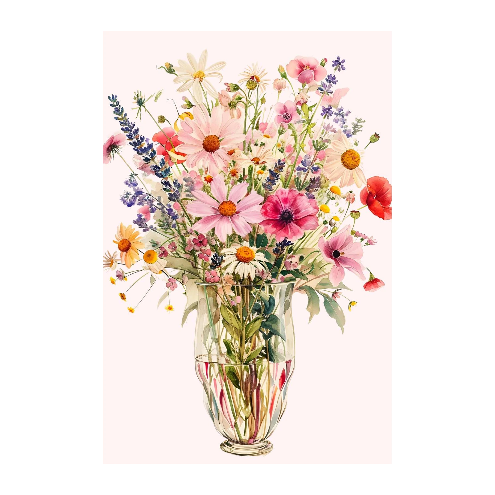Vibrant Wildflower Bouquet Wall Art