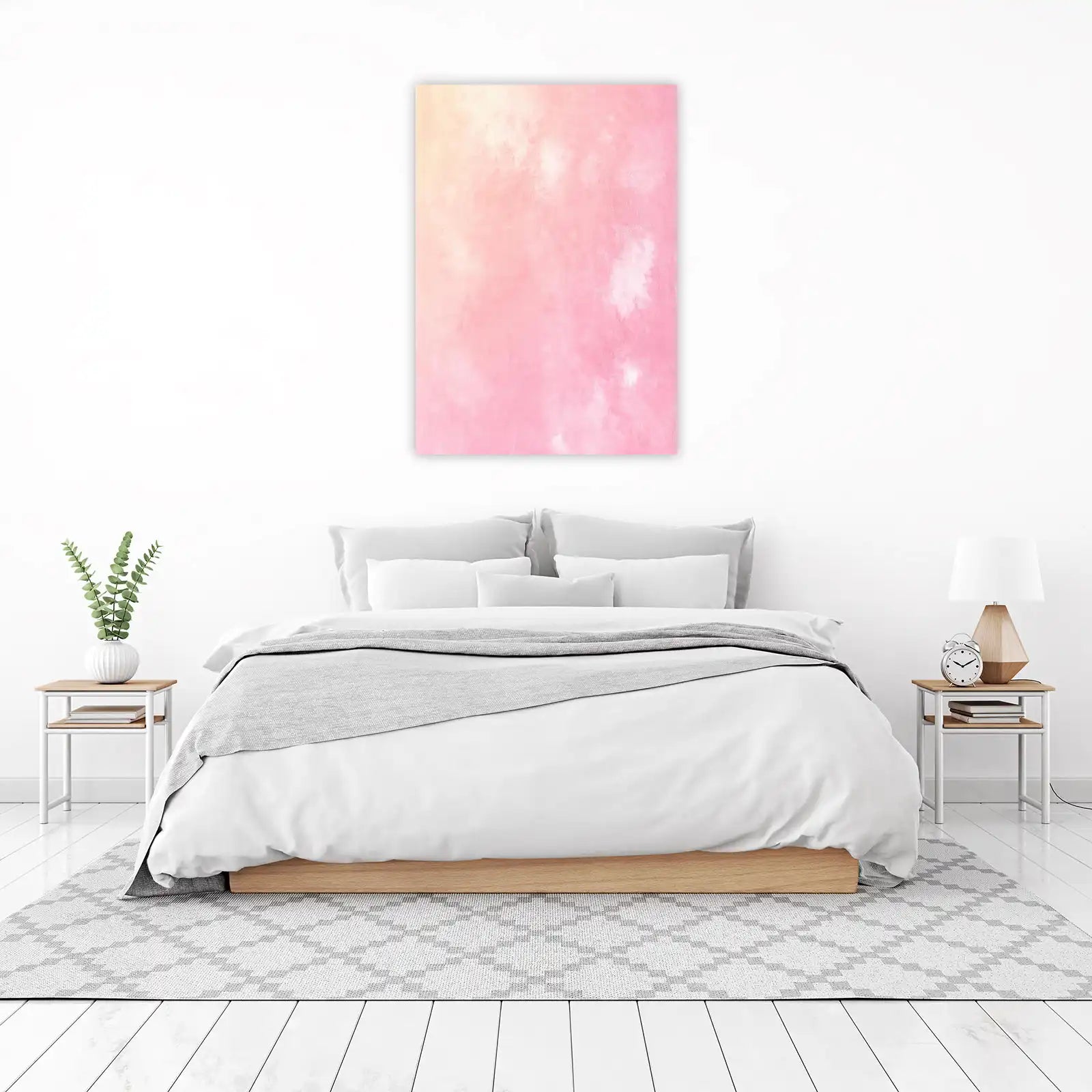 Soft Pink Abstract Texture Wall Art