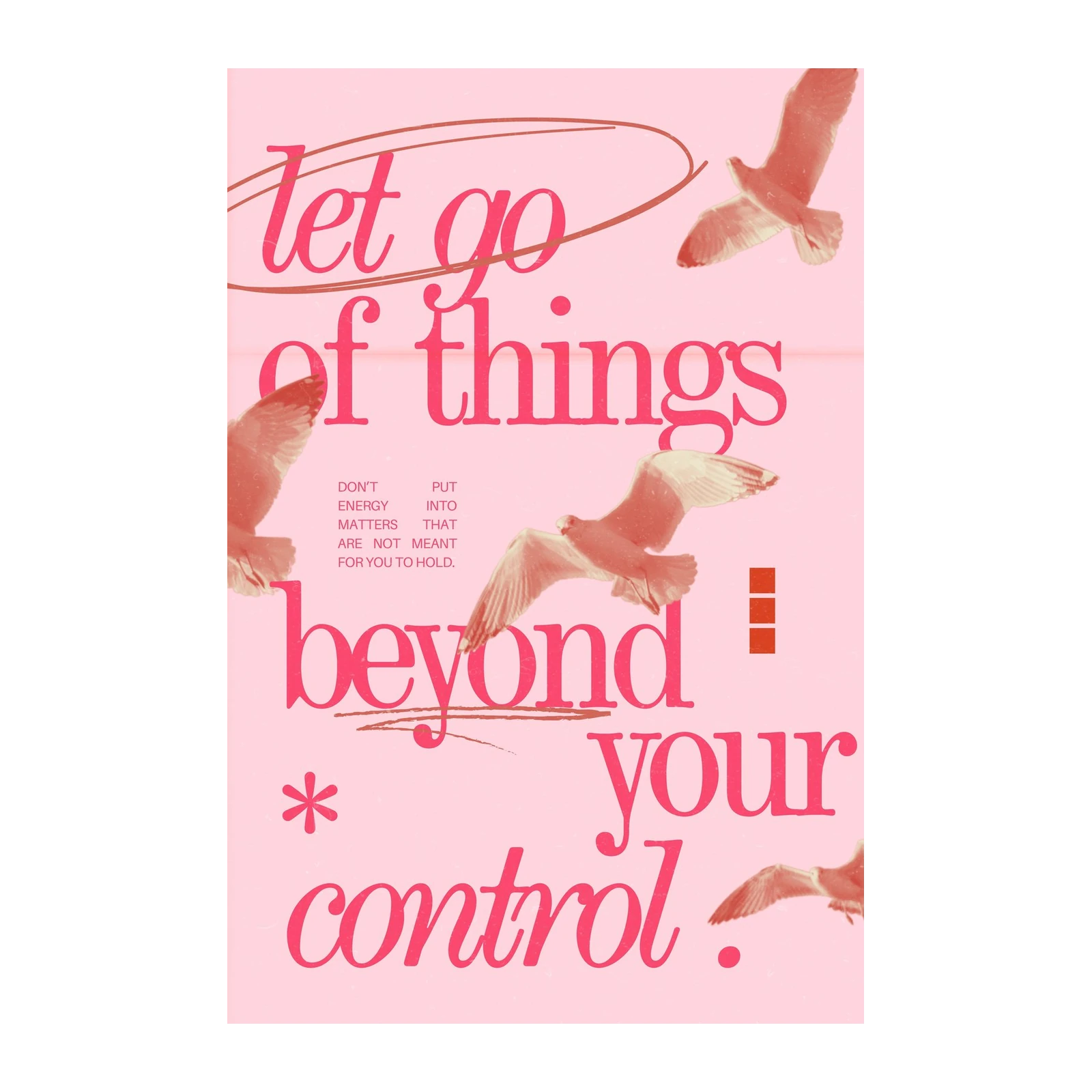 Let Go Beyond Your Control Motivational Wall Art