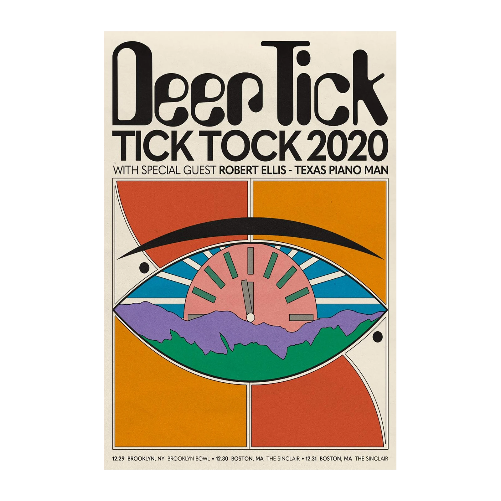 Retro Psychedelic Eye Deer Tick Wall Art