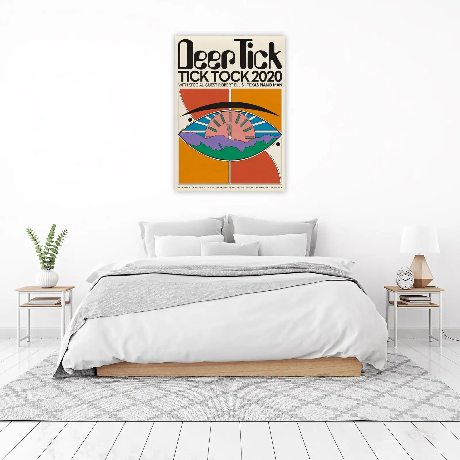 Retro Psychedelic Eye Deer Tick Wall Art