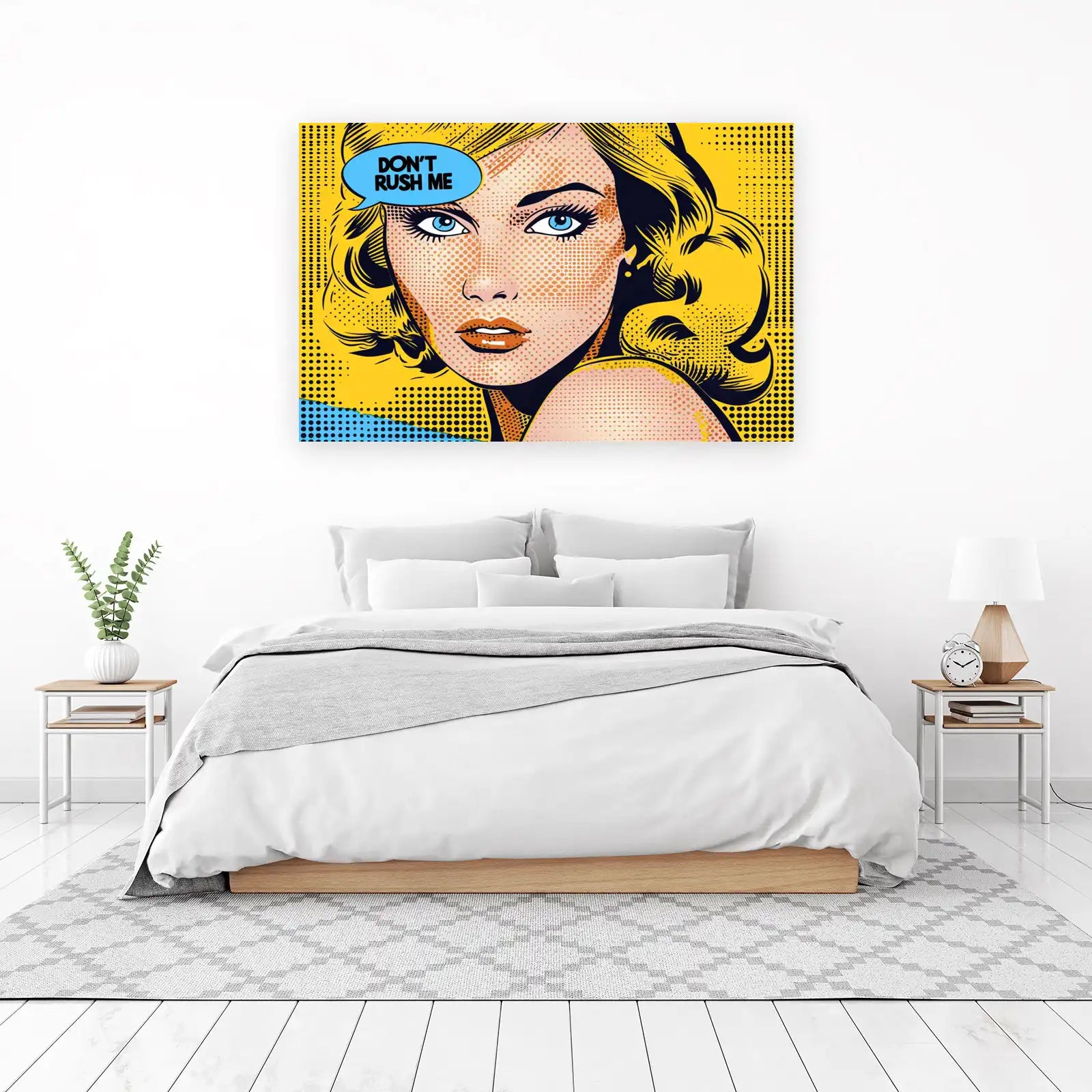 Bold Pop Art "Don't Rush Me" Wall Art