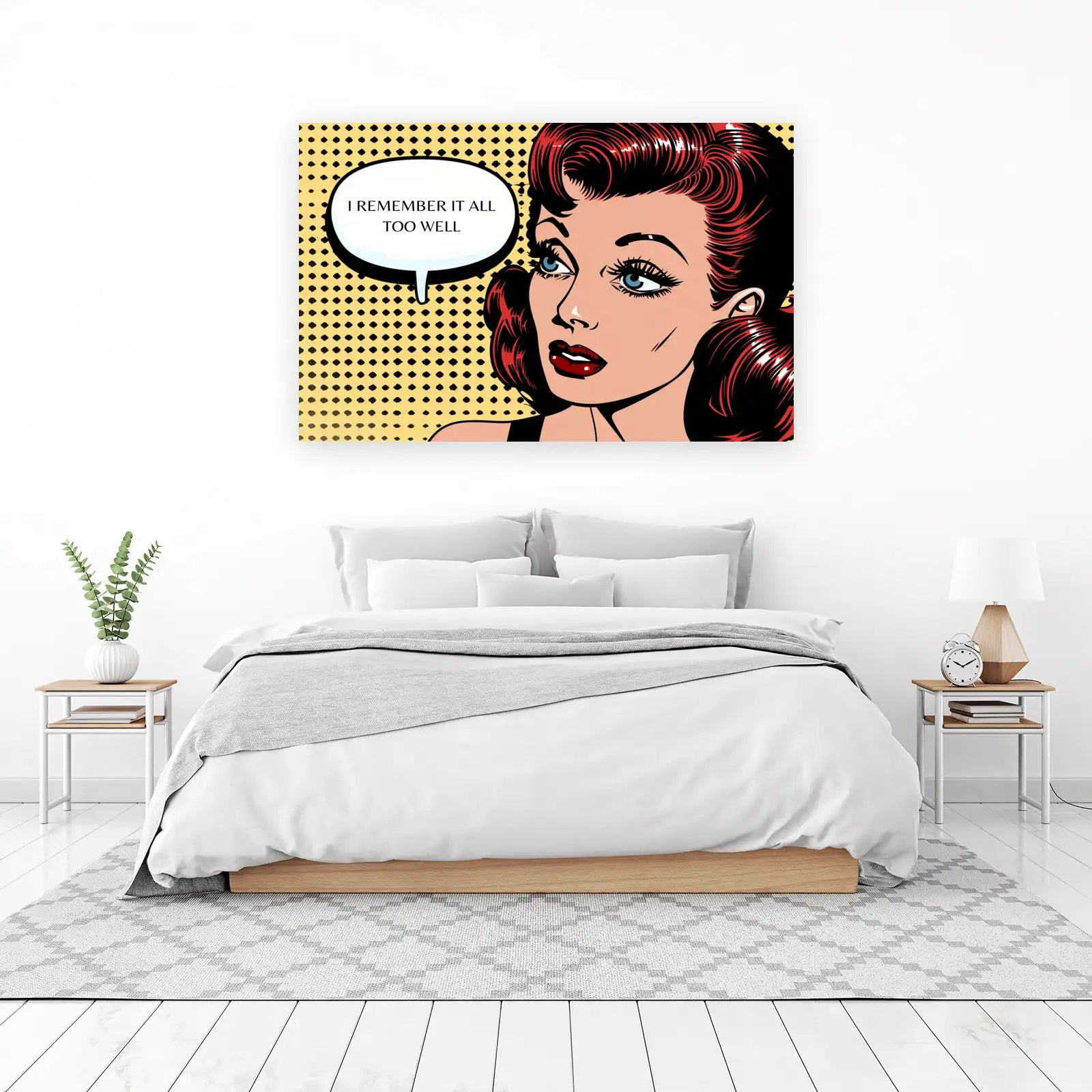 Retro Pop Art Woman "Too Well" Wall Art