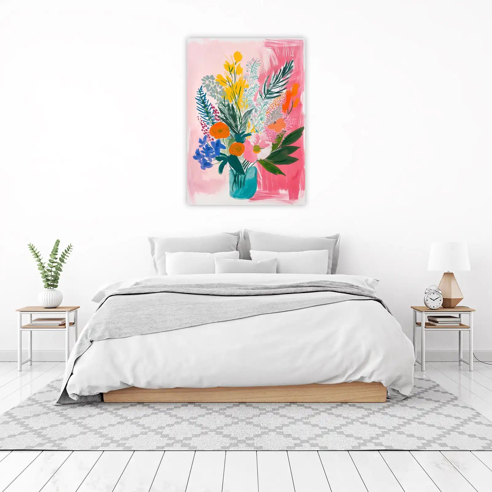 Vibrant Floral Burst Wall Art