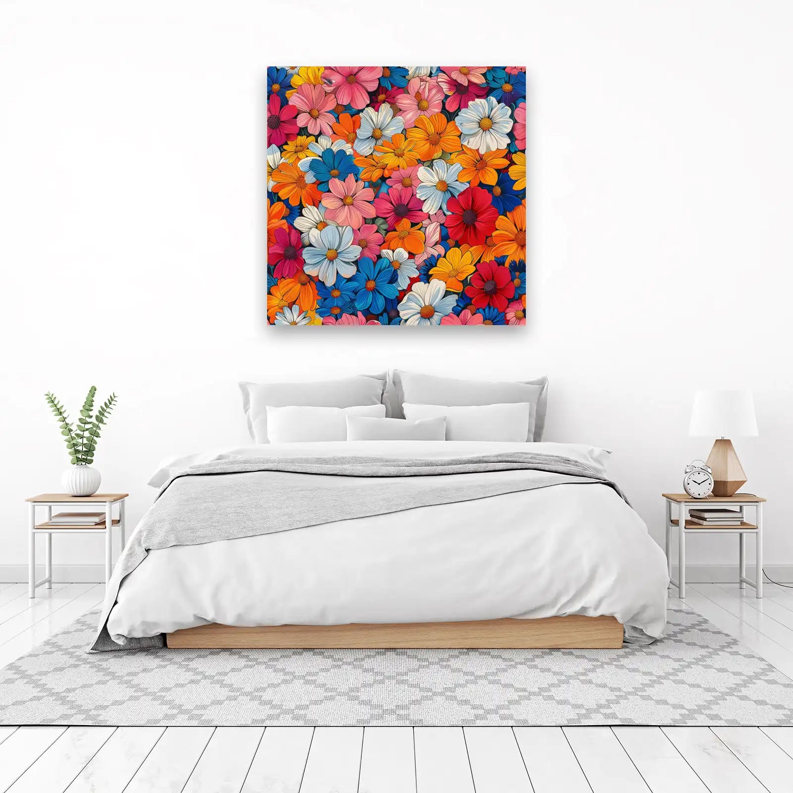 Vibrant Floral Burst Wall Art