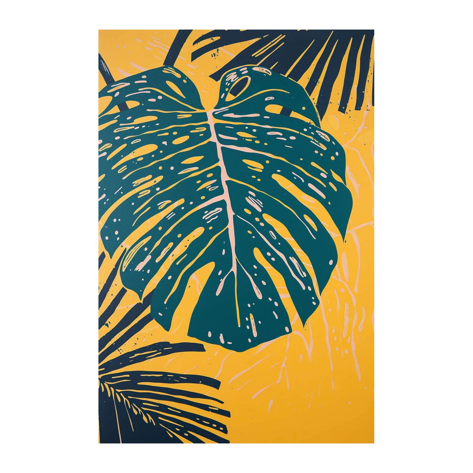 Vibrant Tropical Leaf Wall Art Wall Art