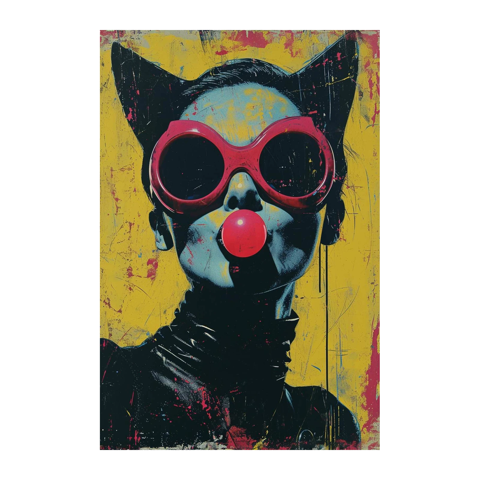 Pop Art Catwoman Bubblegum Wall Art