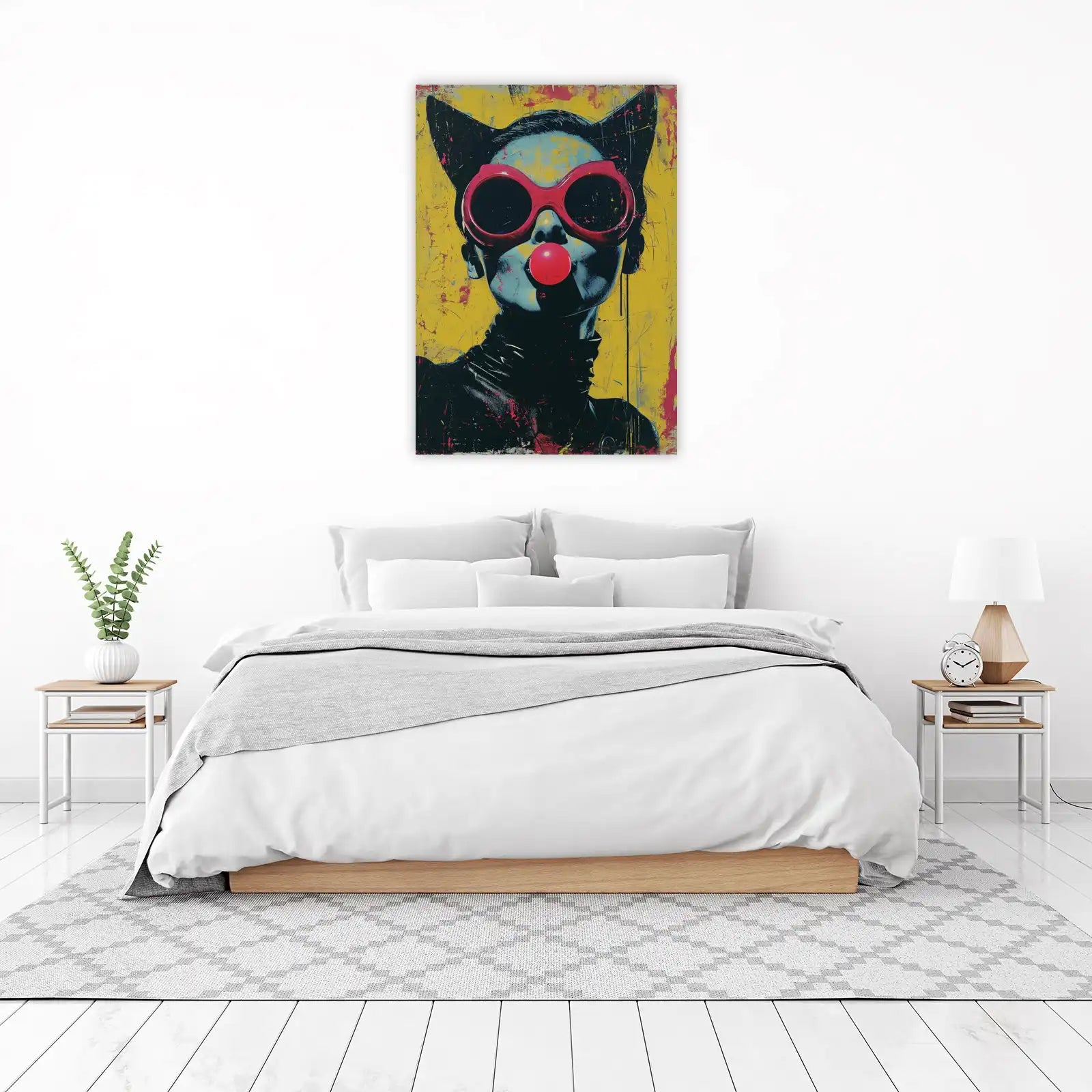 Pop Art Catwoman Bubblegum Wall Art