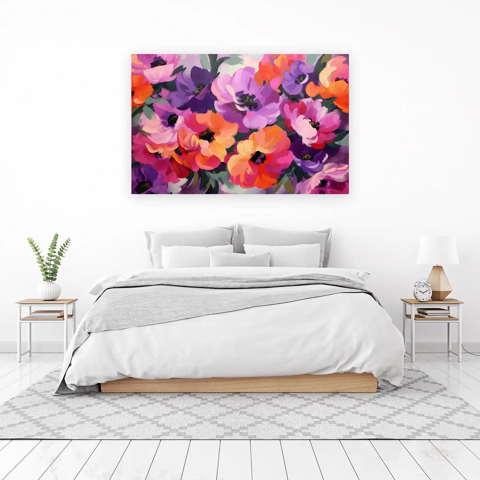 Vibrant Floral Burst Wall Art