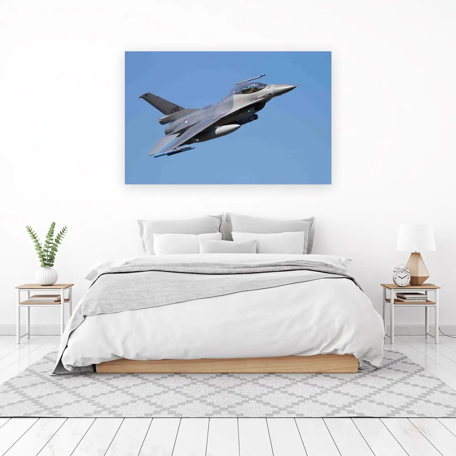 F-16 Fighter Jet in Flight Wall Art