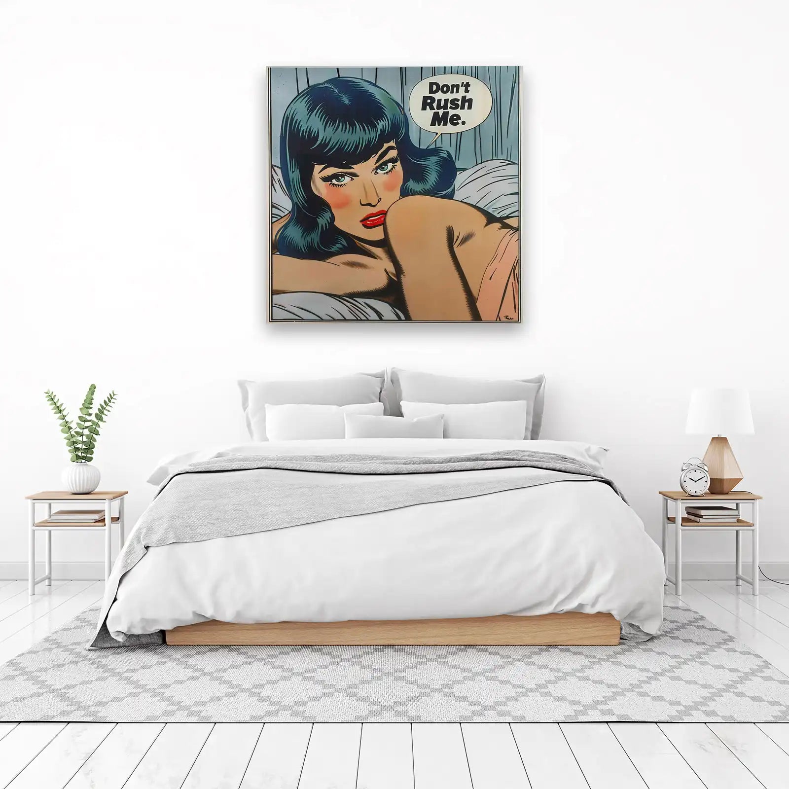 Retro Pop Art "Don't Rush Me." Wall Art