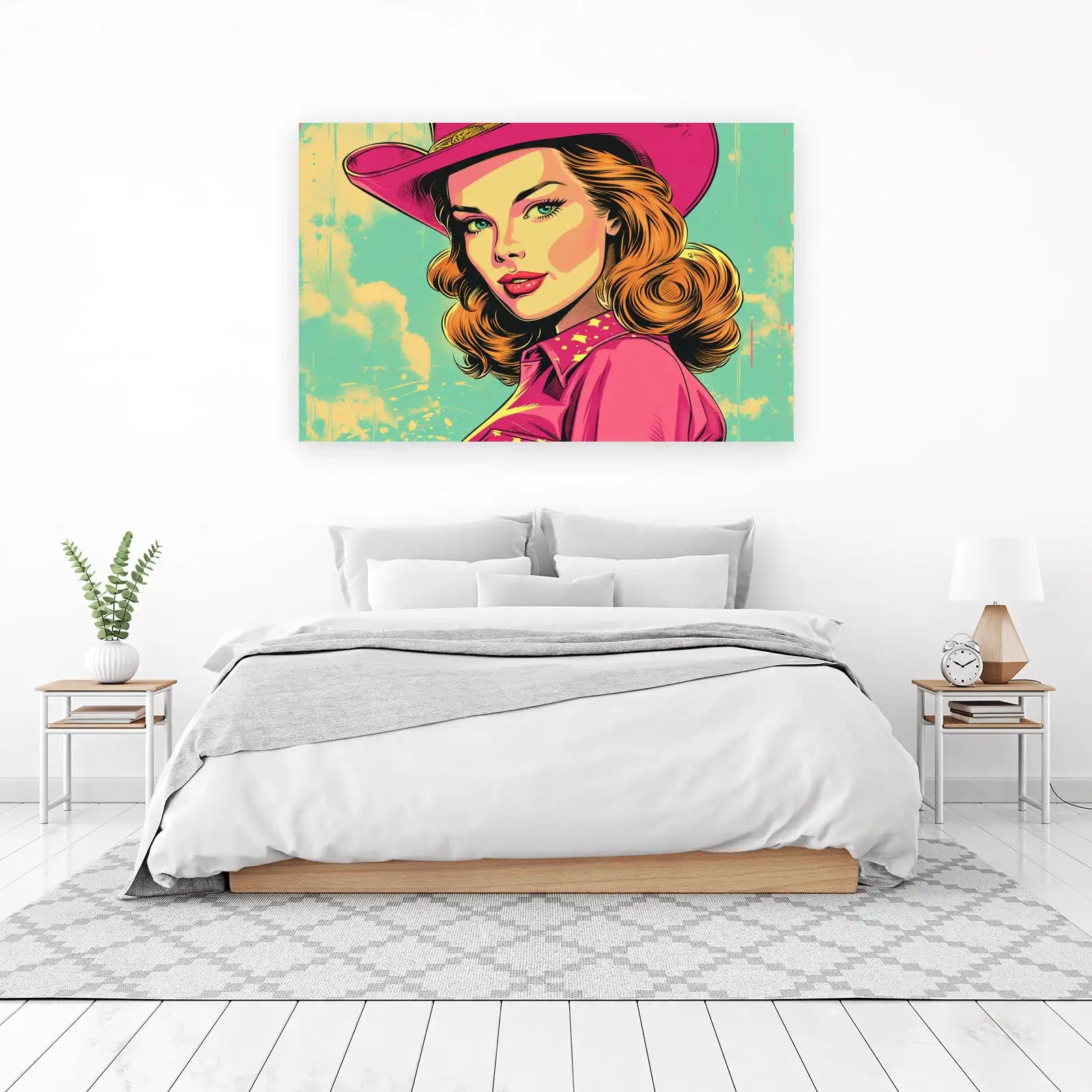 Retro Cowgirl Pop Art Wall Art