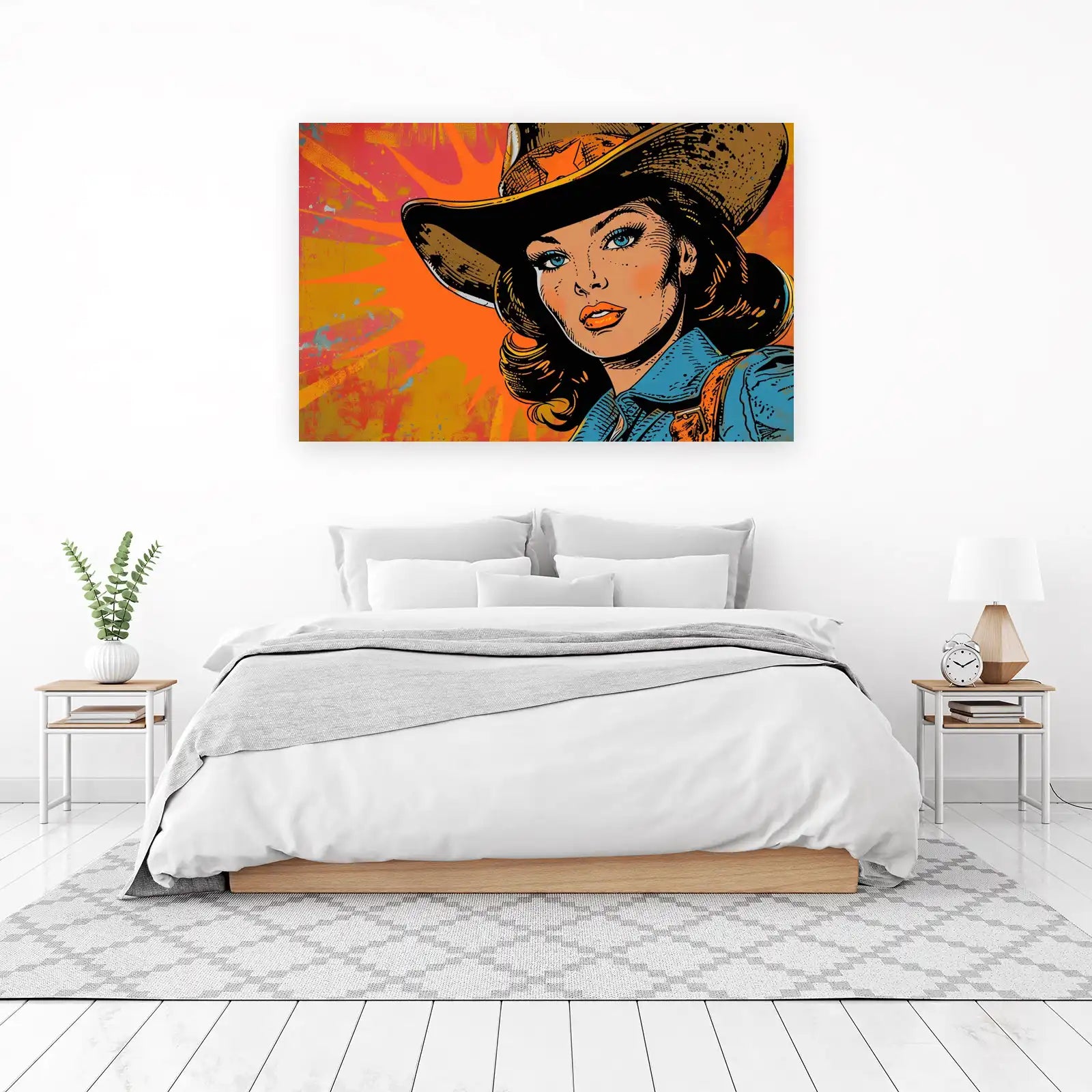 Retro Cowgirl Pop Art Wall Art