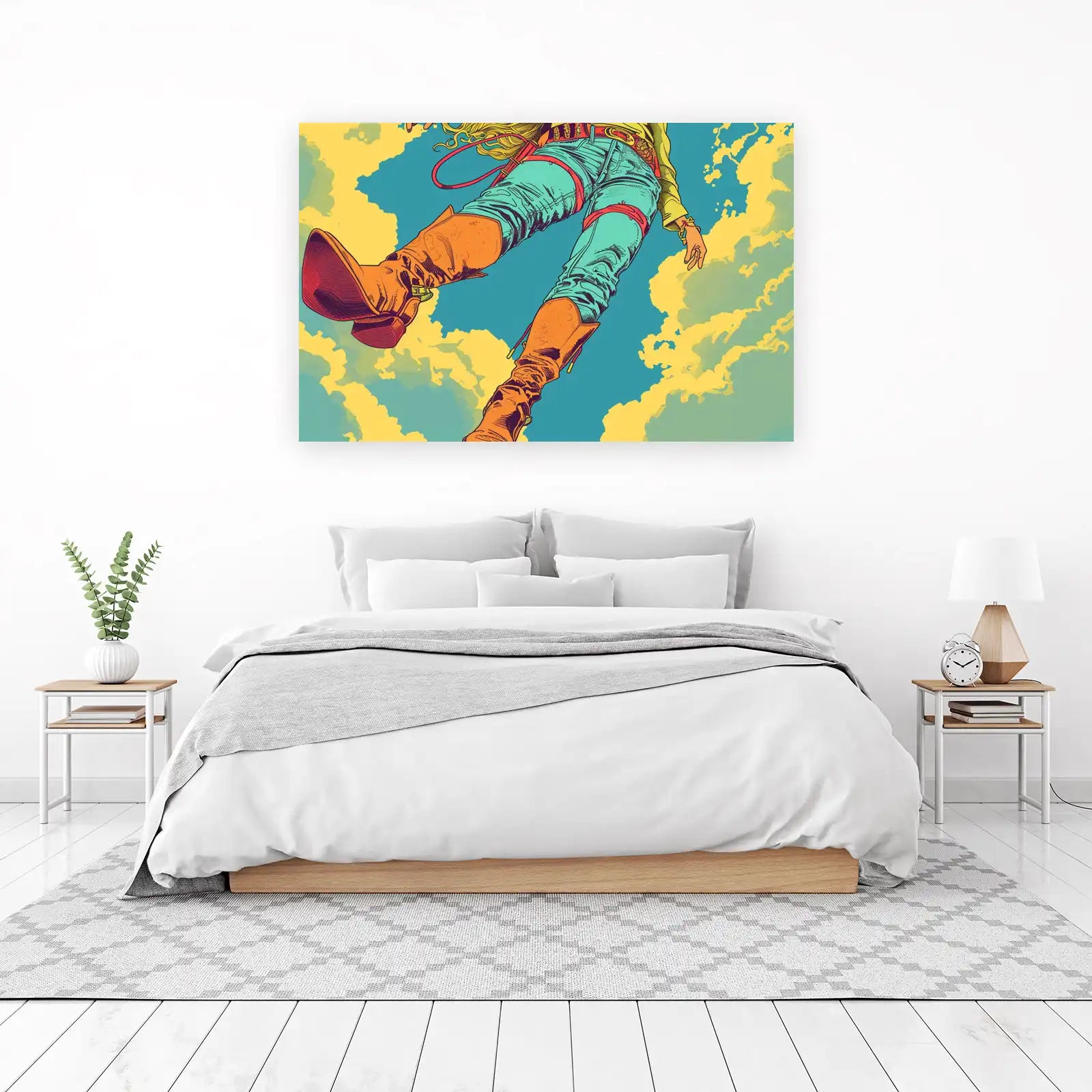 Retro Western Sky Rider Wall Art