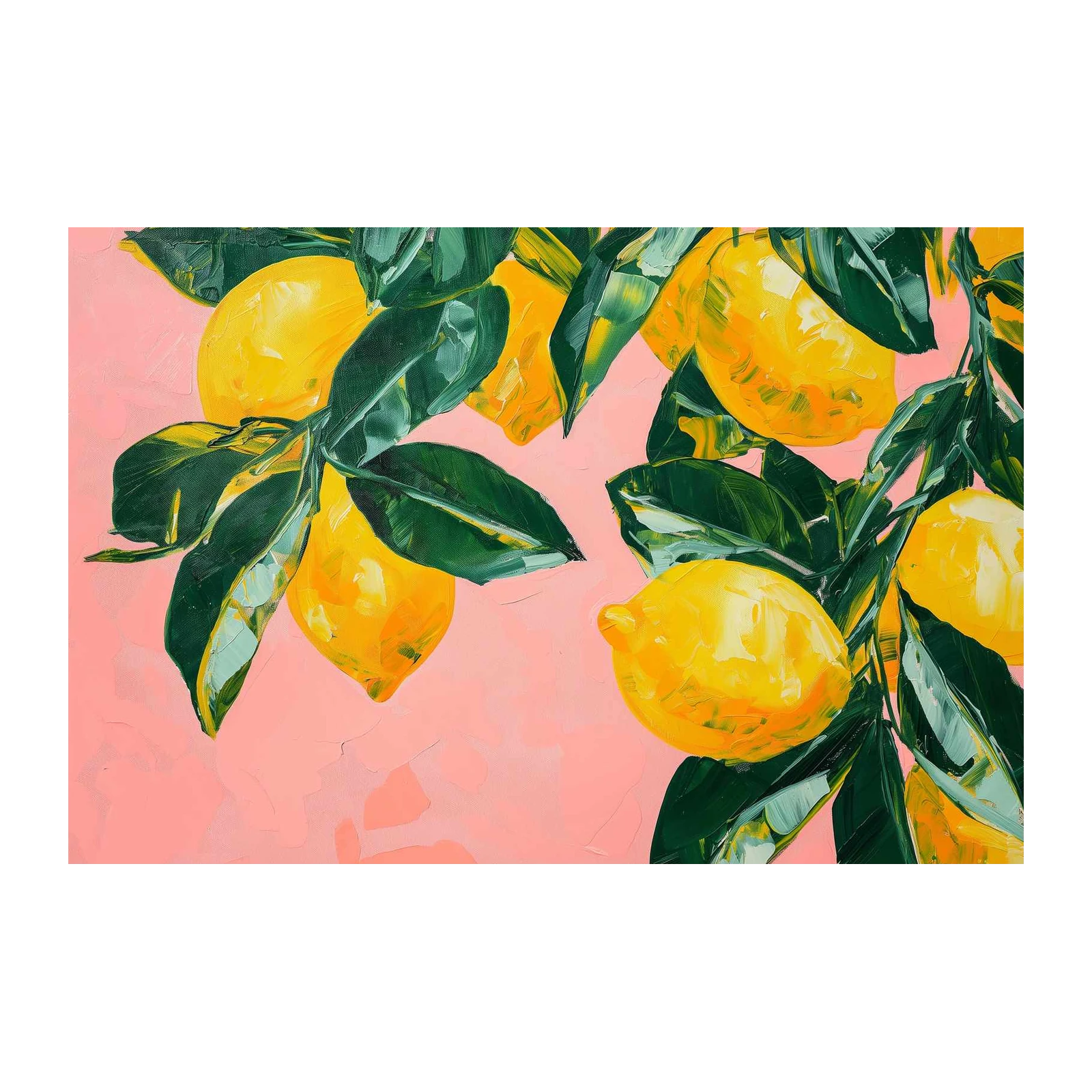 Vibrant Lemon Grove Art Wall Art