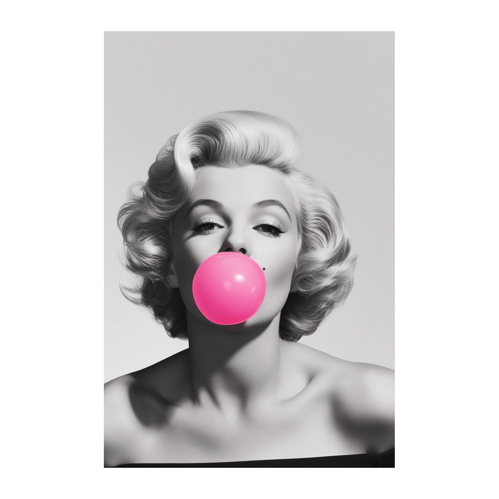 Marilyn Monroe Pink Bubblegum Wall Art