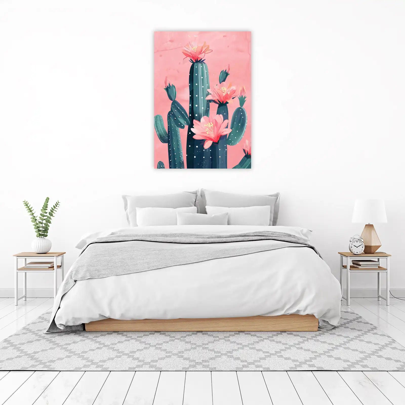 Blooming Desert Cactus Wall Art Wall Art