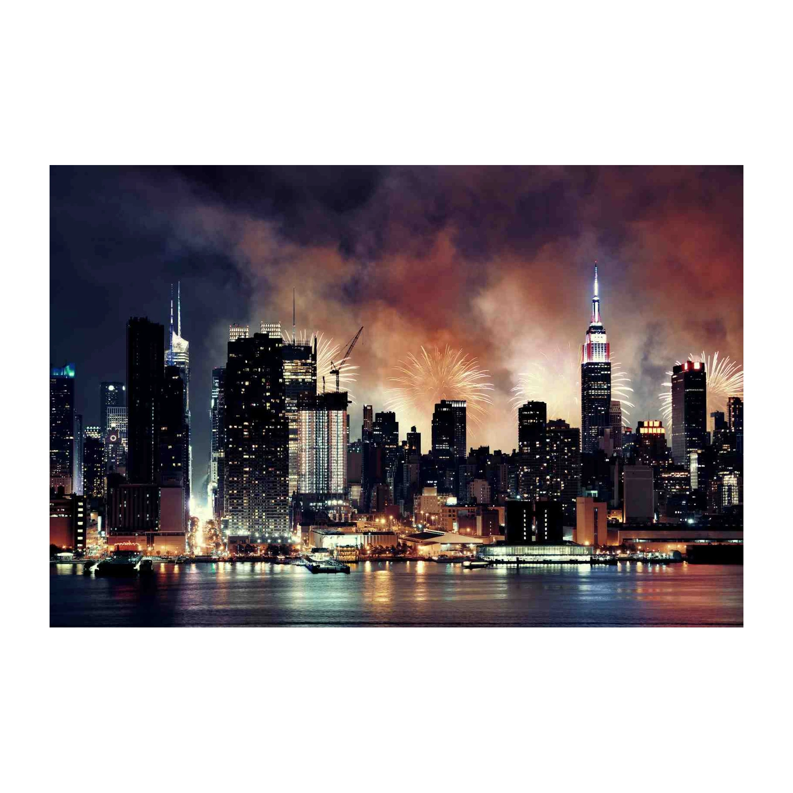 New York City Fireworks Skyline Wall Art
