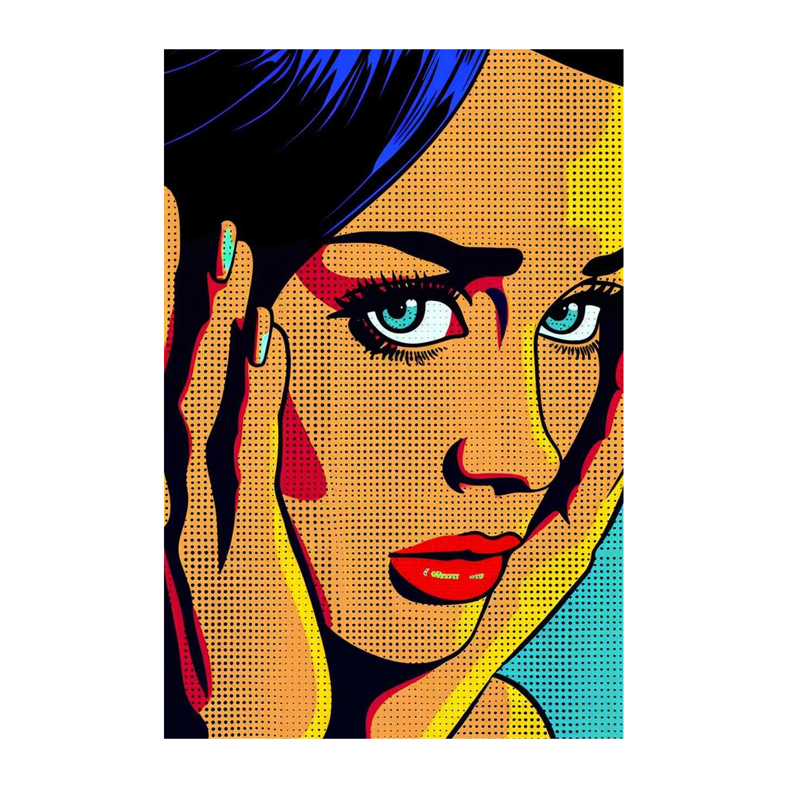 Vibrant Pop Art Woman Wall Art