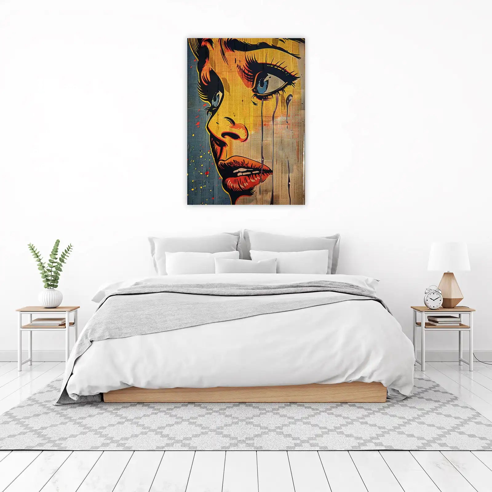 Emotional Pop Art Woman Crying Wall Art