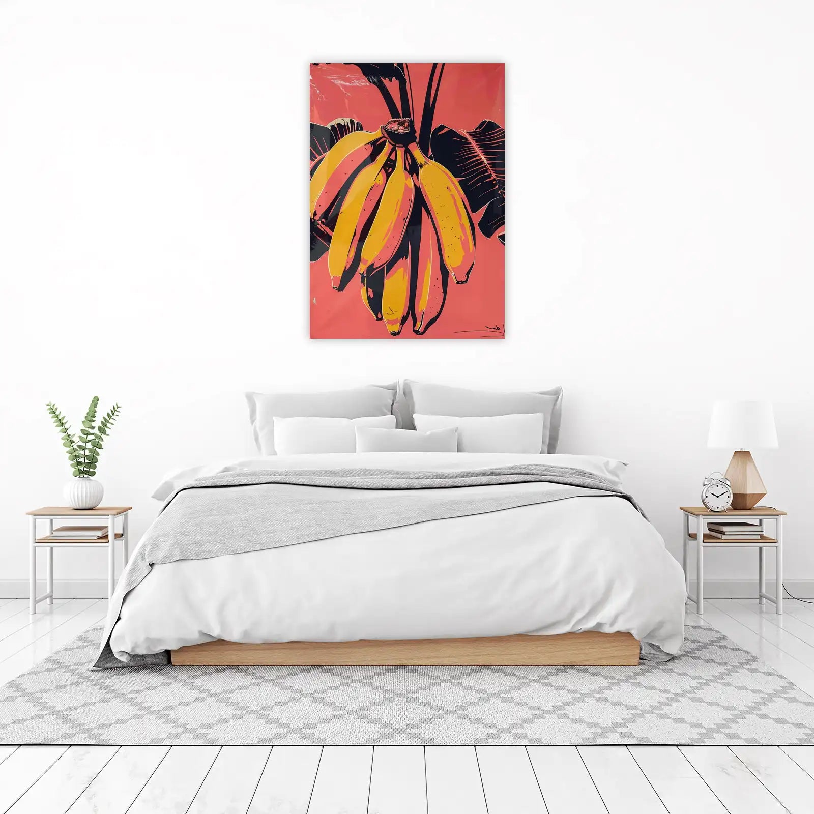 Vibrant Tropical Banana Bunch Wall Art