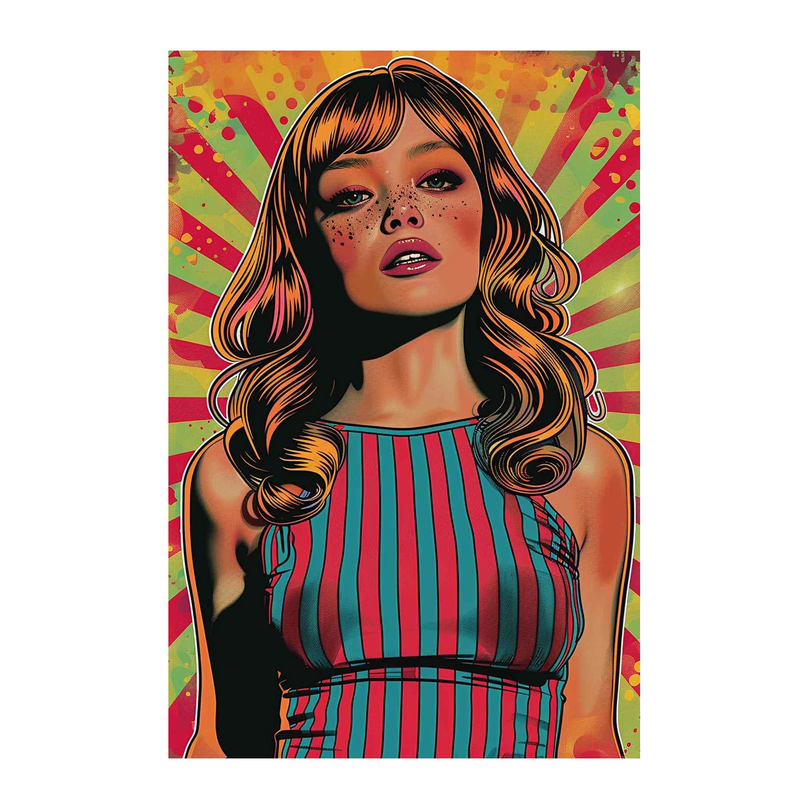 Retro Pop Art Woman Wall Art