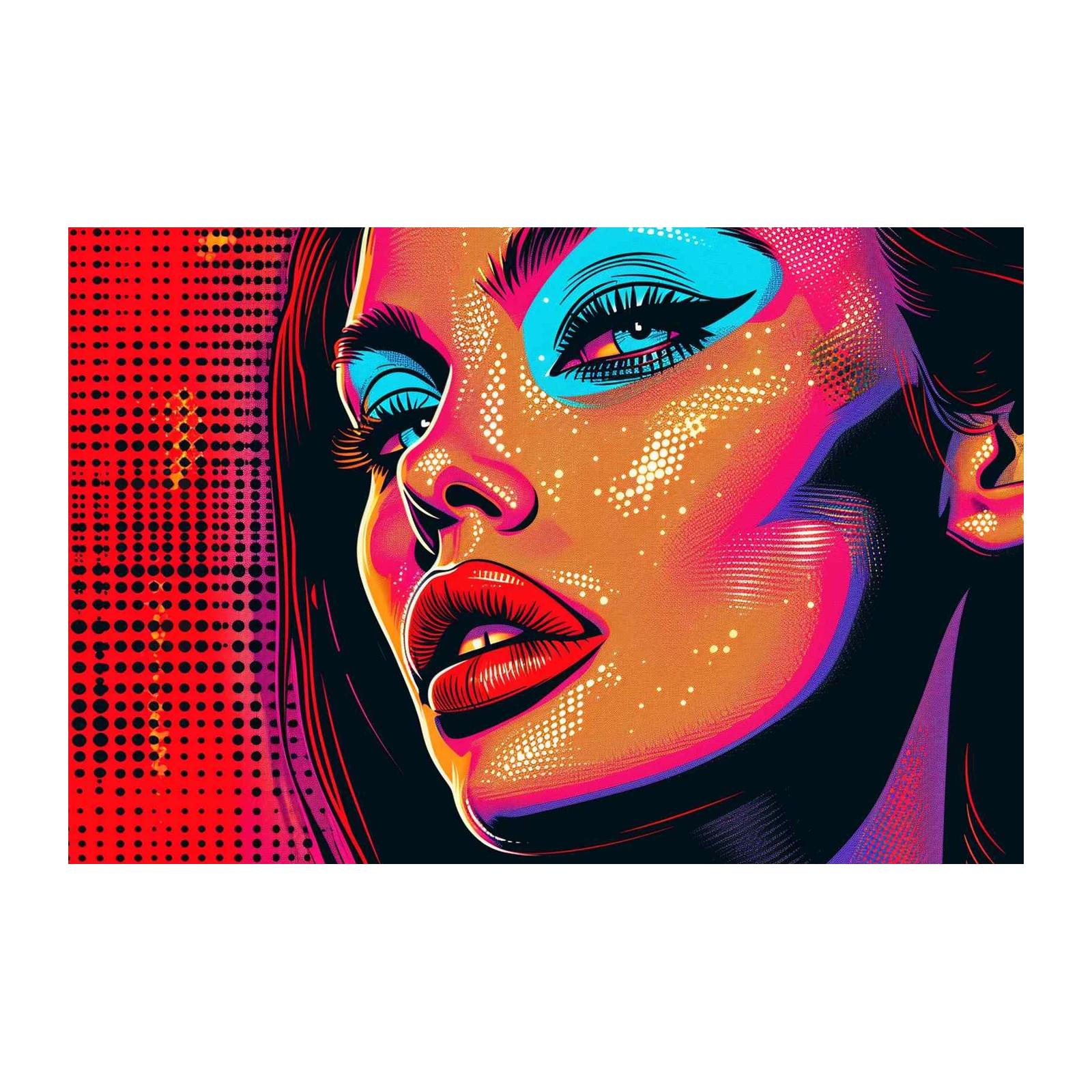 Vibrant Pop Art Portrait Wall Art