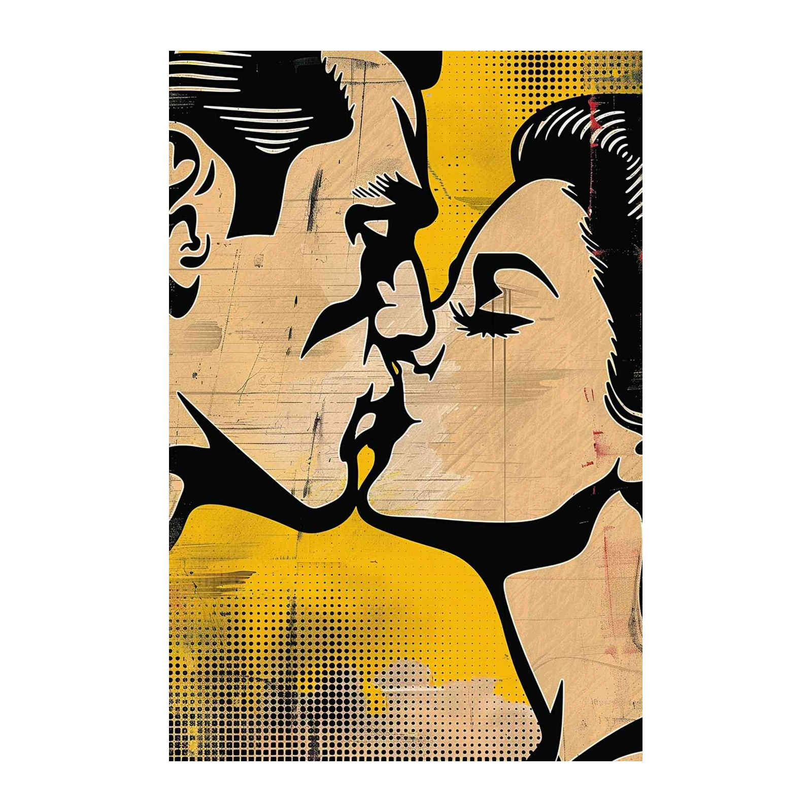 Passionate Kiss Pop Art Wall Art