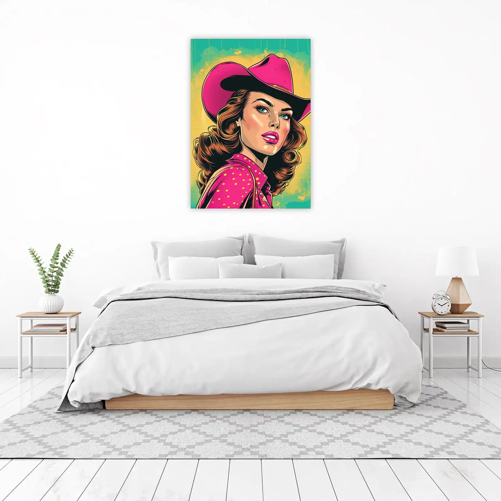 Retro Cowgirl Chic Pop Art Wall Art