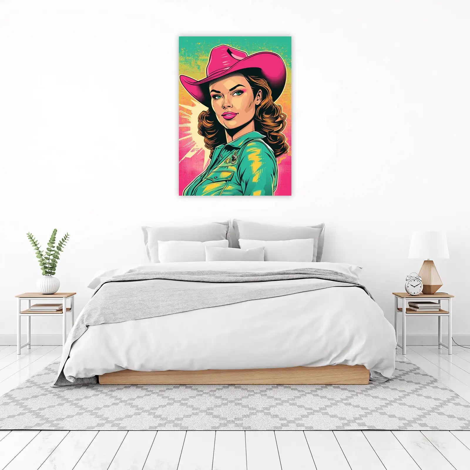 Retro Cowgirl Pop Art Wall Art
