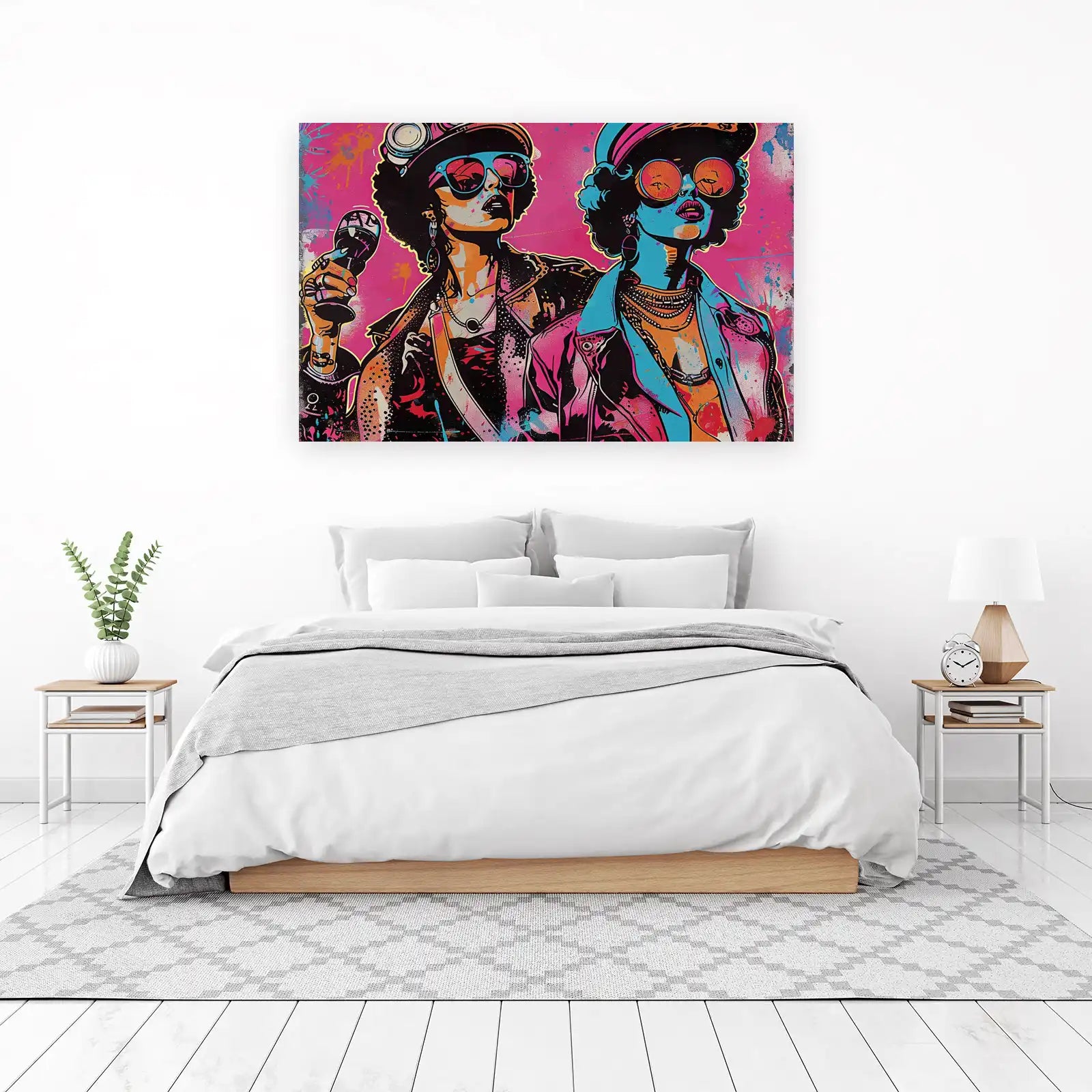 Vibrant Duo Hip Hop Stars Wall Art