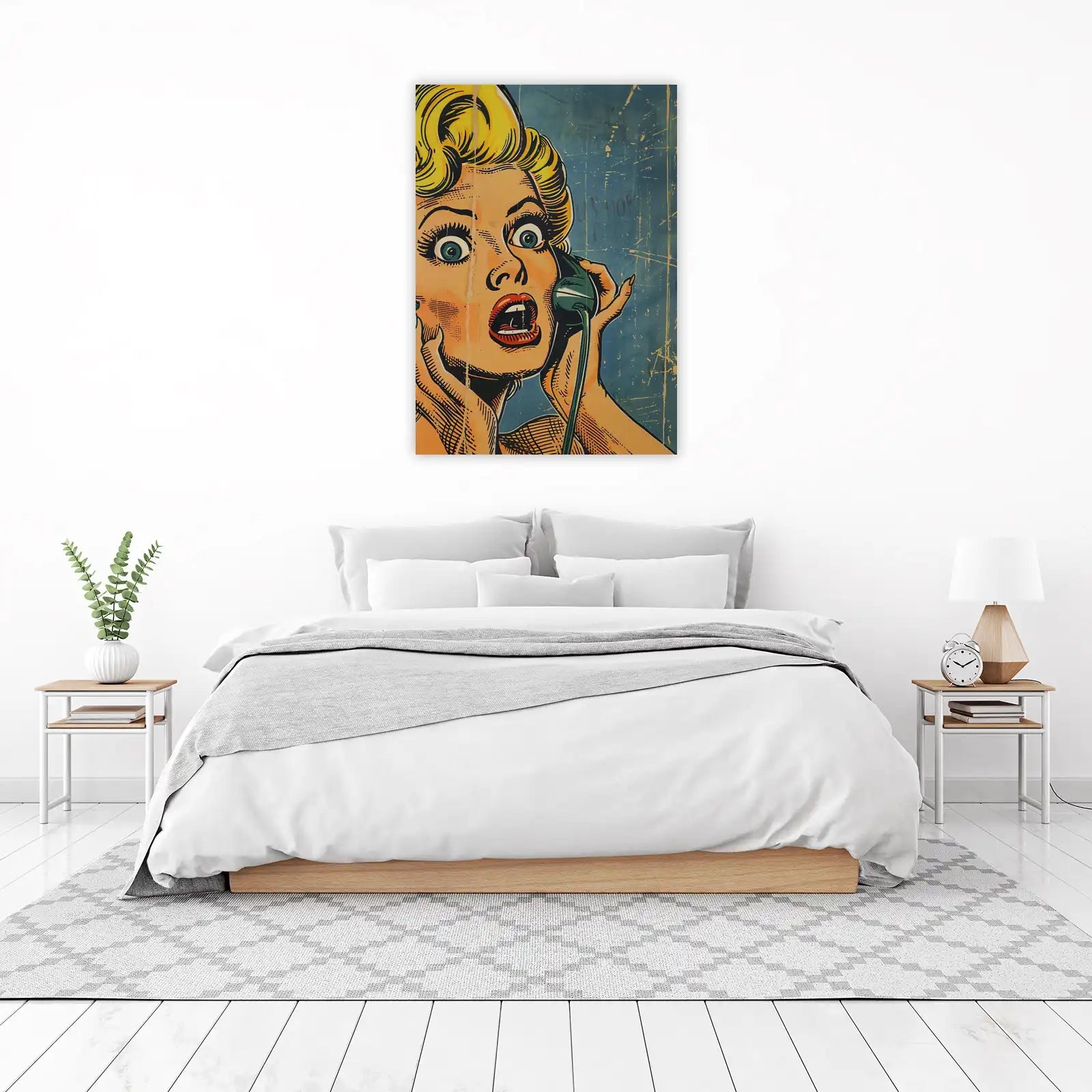 Vintage Pop Art Screaming Woman Wall Art