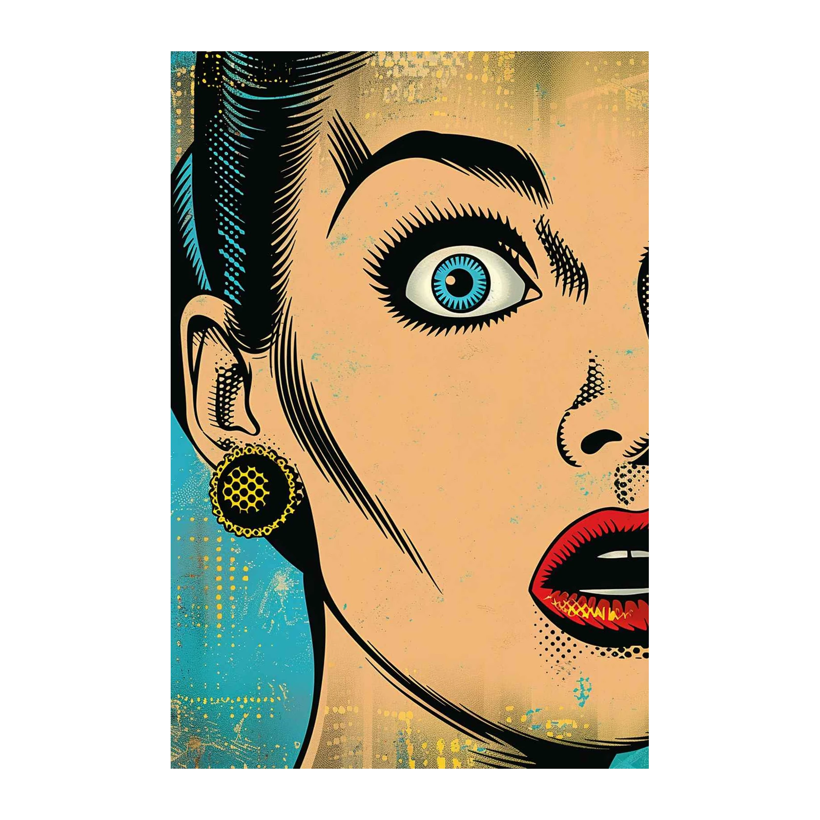 Pop Art Surprise Woman Wall Art