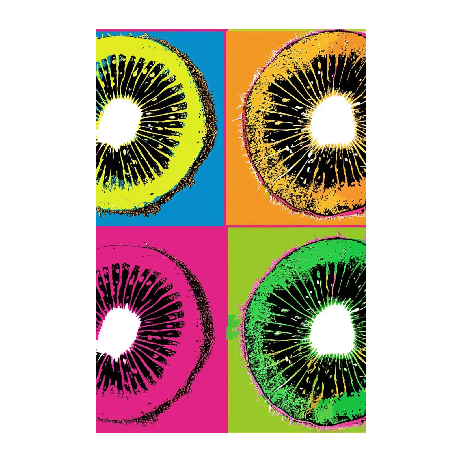 Pop Art Kiwi Fruit Slice Wall Art