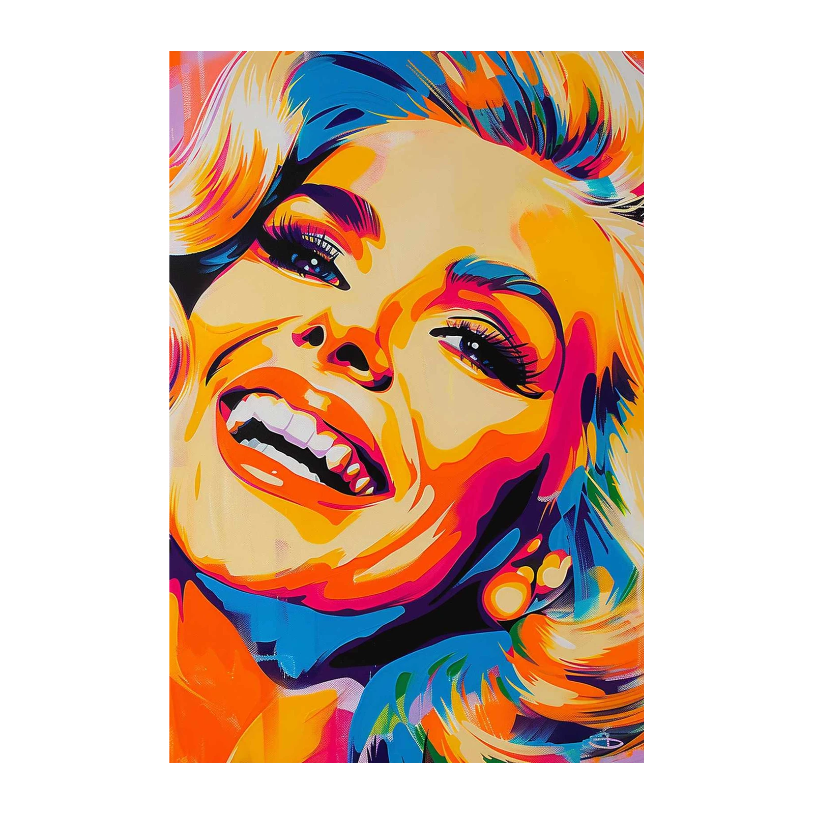 Vibrant Pop Art Marilyn Monroe Wall Art