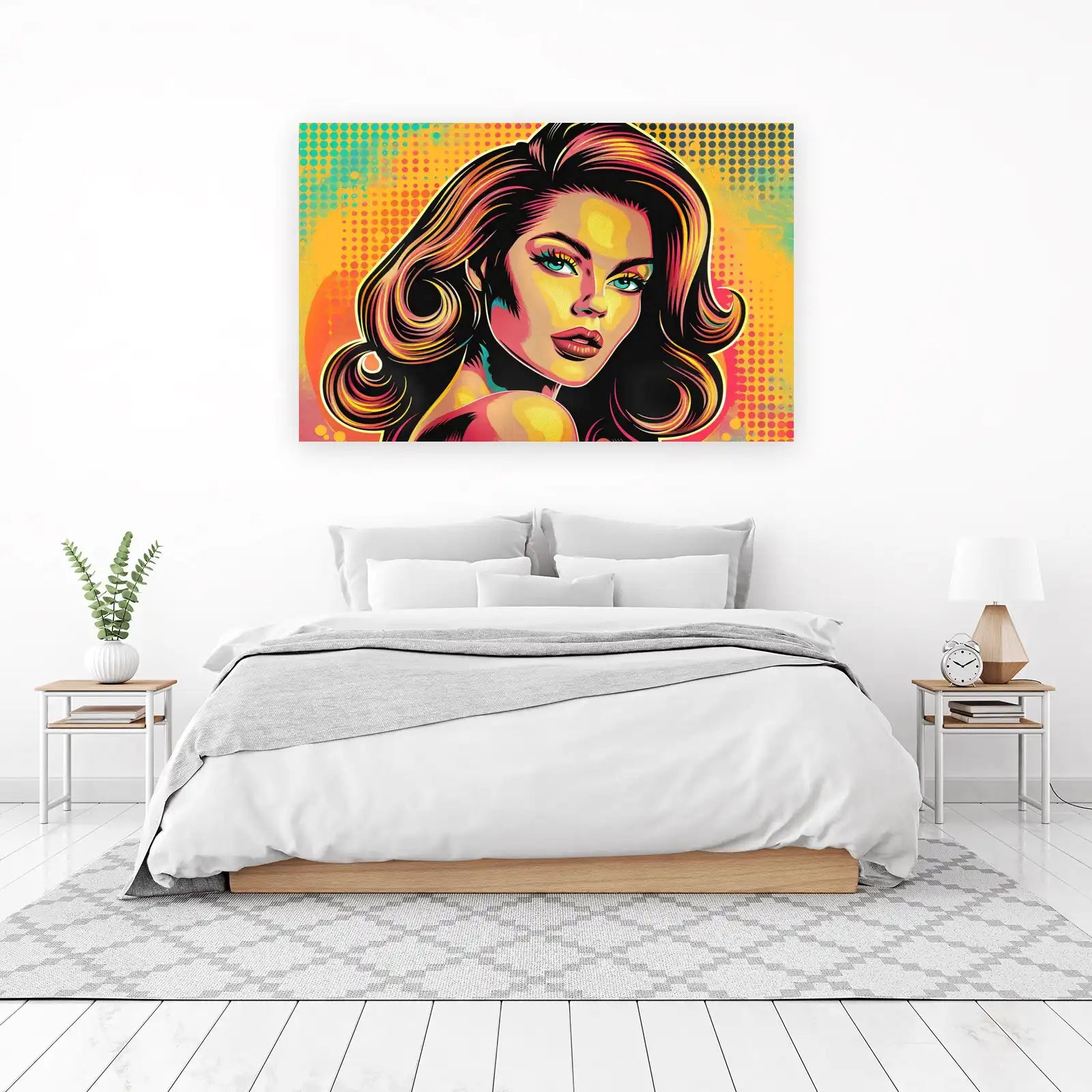 Vibrant Pop Art Woman Wall Art