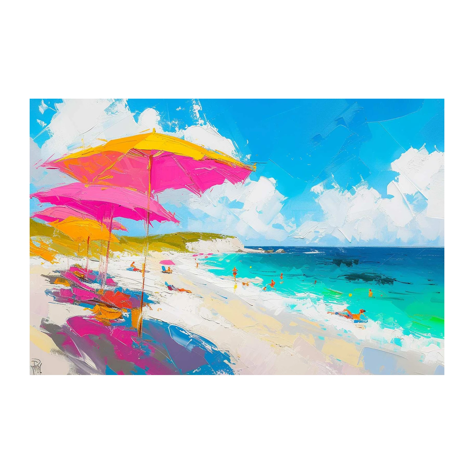 Vibrant Beach Day Wall Art