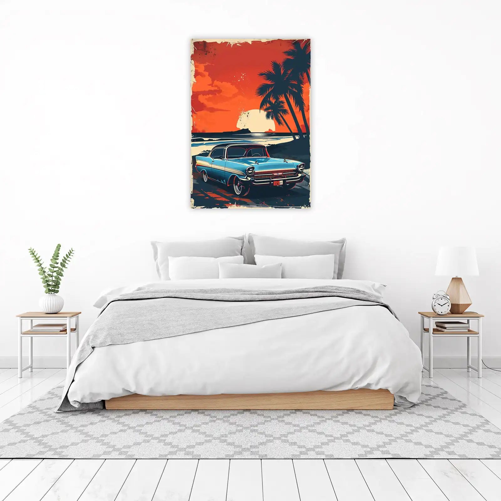 Retro Beach Cruiser Classic Car Wall Art