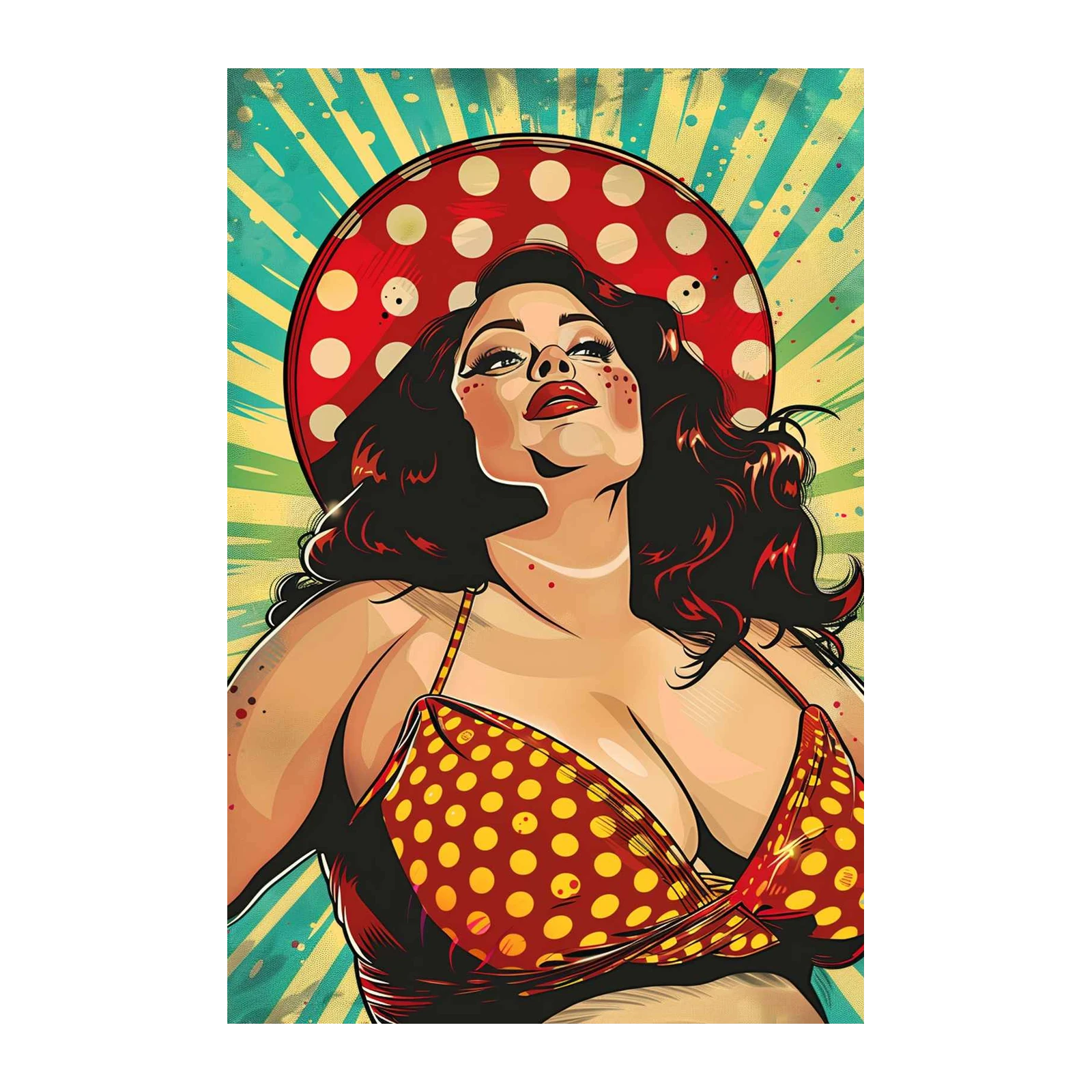 Vintage Pin-Up Summer Vibes Wall Art